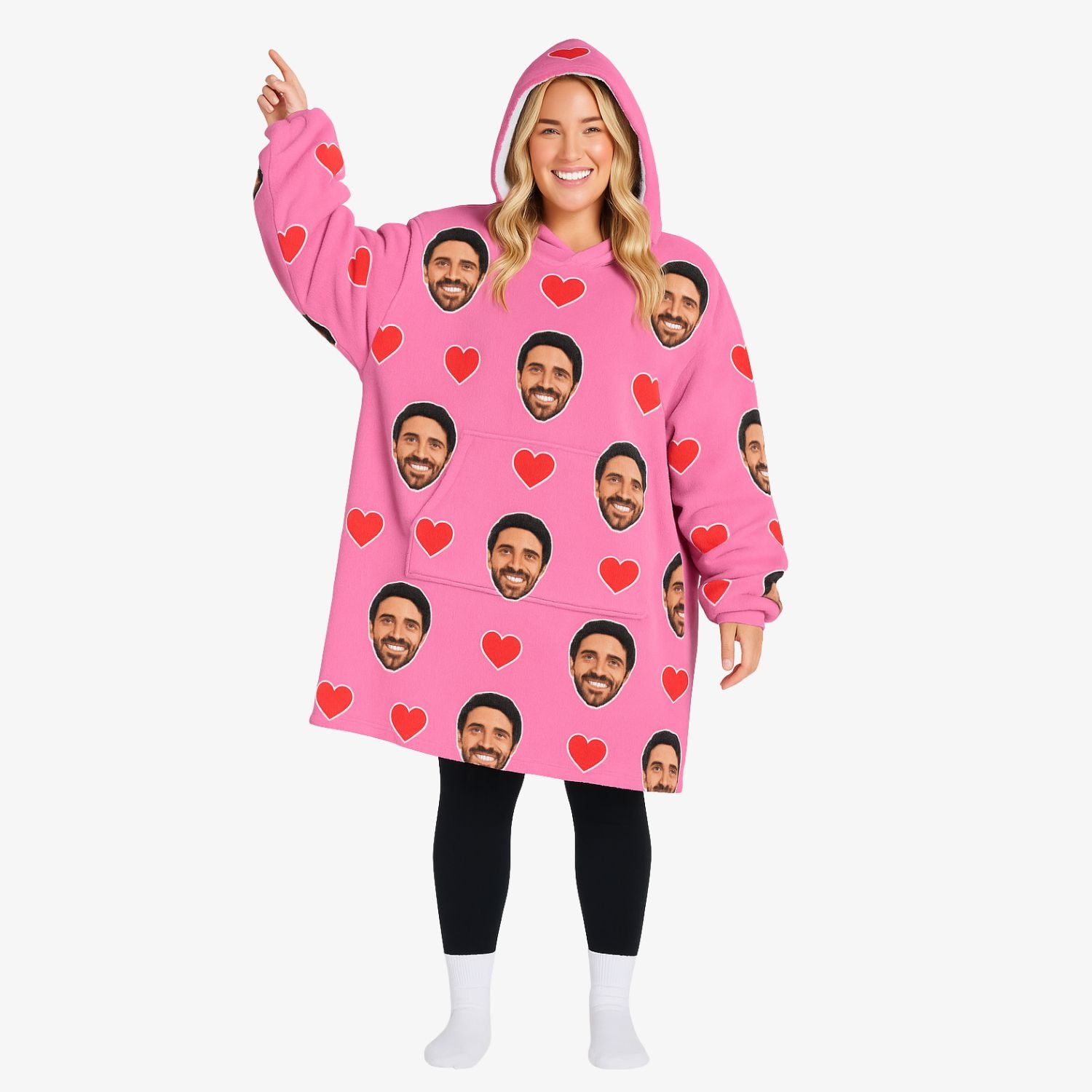 Love Hearts Personalised Face Chillzy