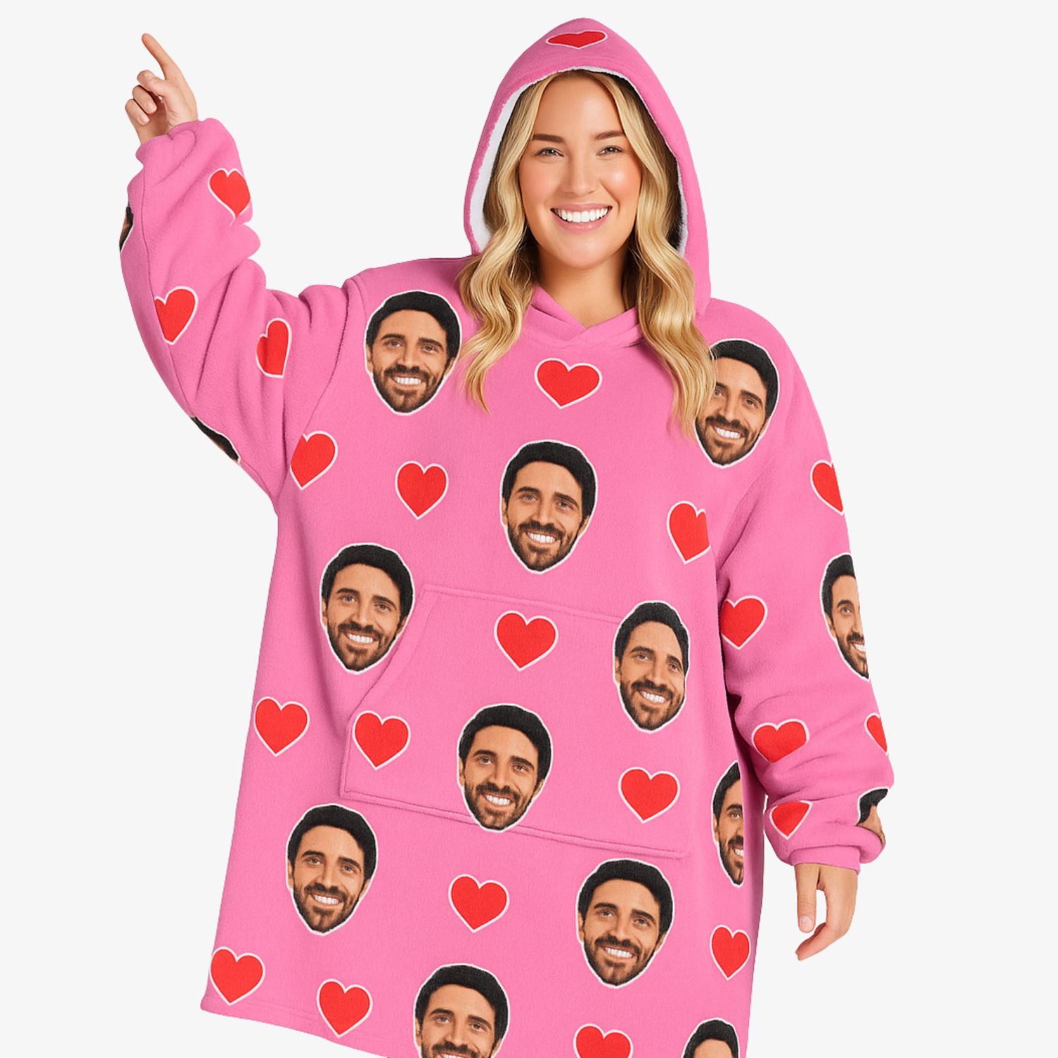 Love Hearts Personalised Face Chillzy