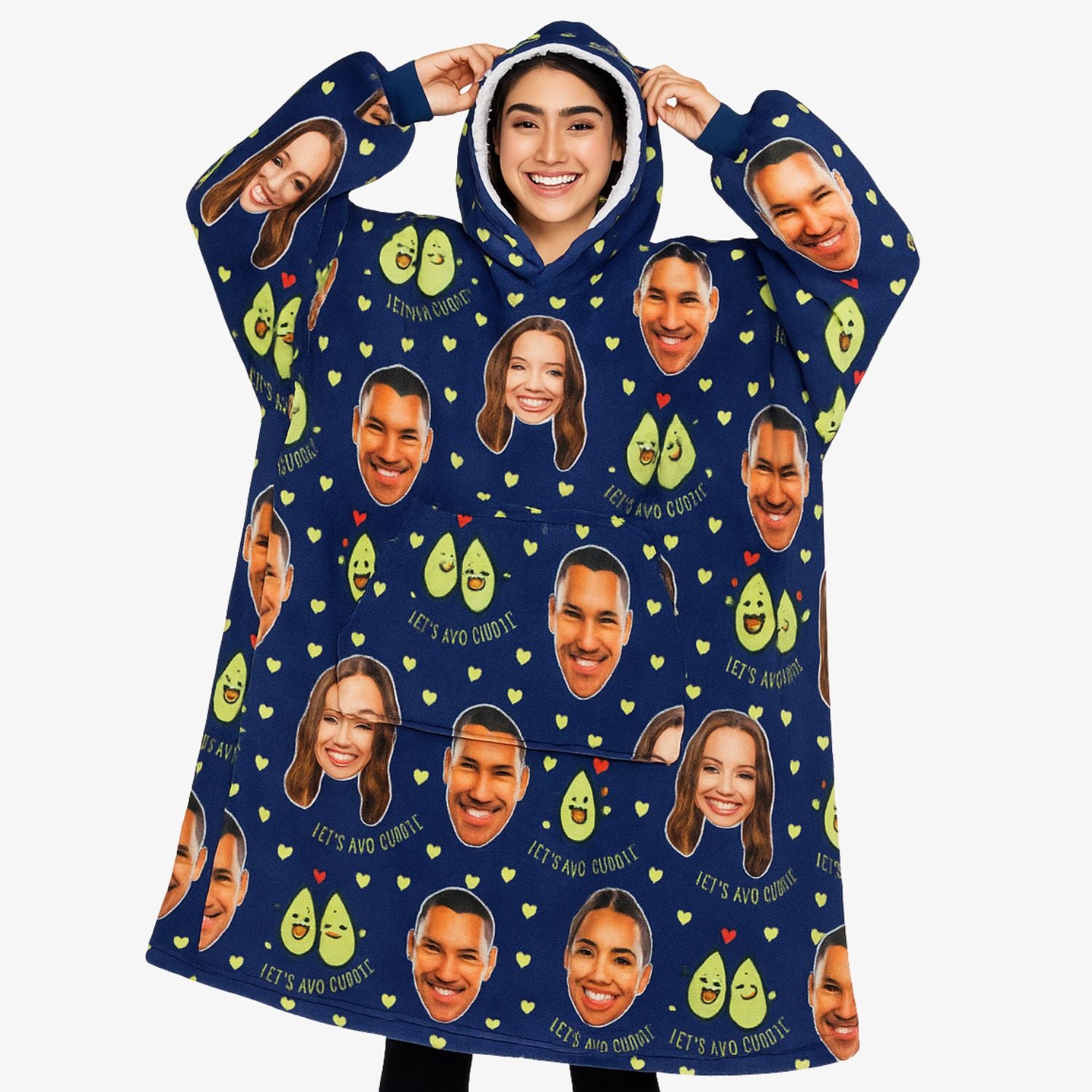 Lets Avocuddle Chillzy Hoodie Blanket