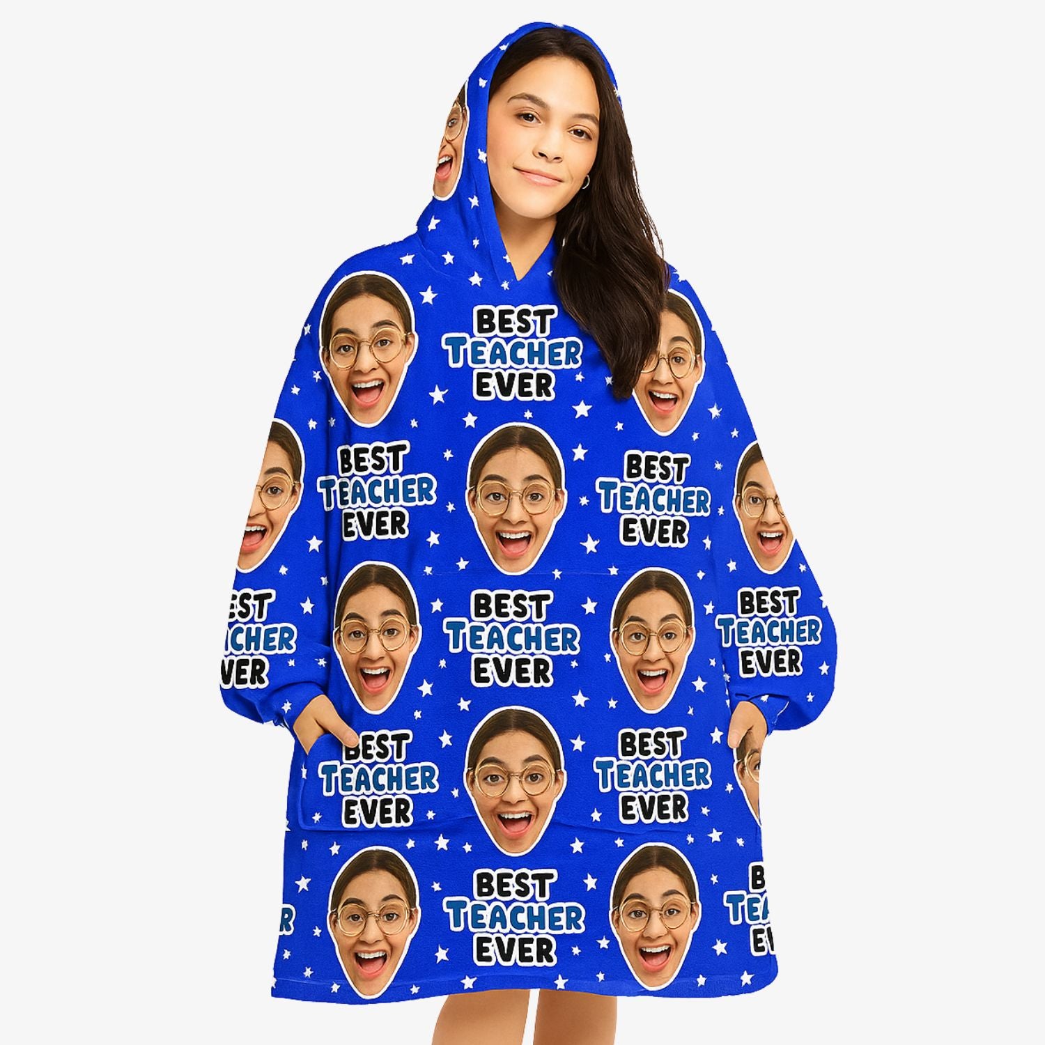 Best Teacher Ever Chillzy Hoodie Blanket