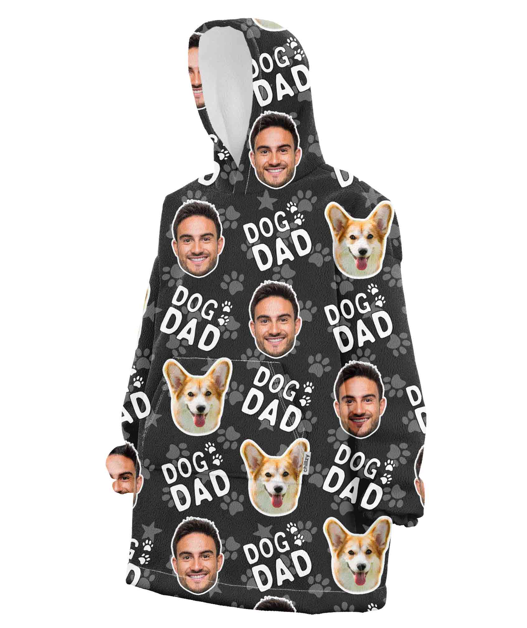 Dog Dad Chillzy Hoodie Blanket