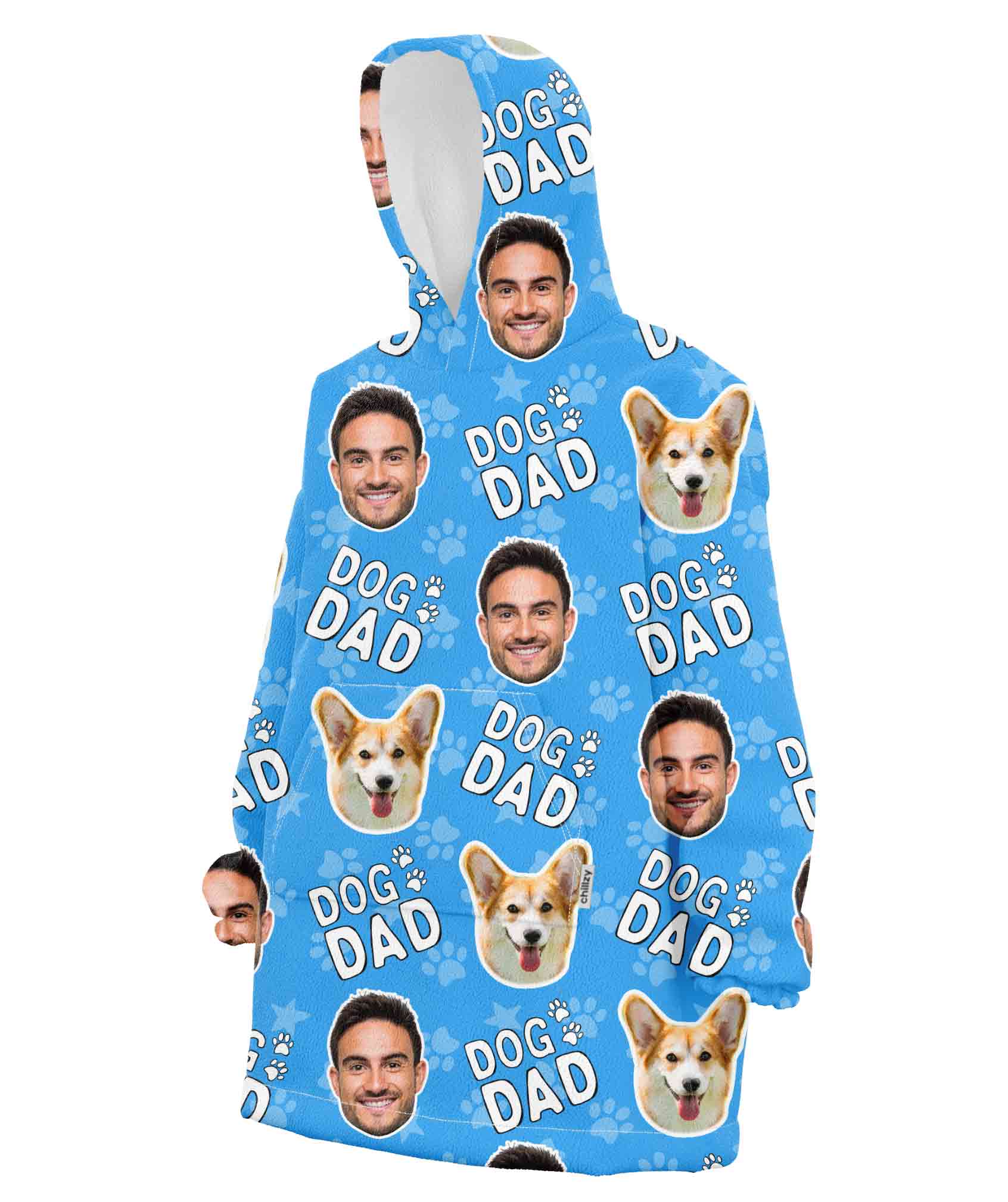 Dog Dad Chillzy Hoodie Blanket