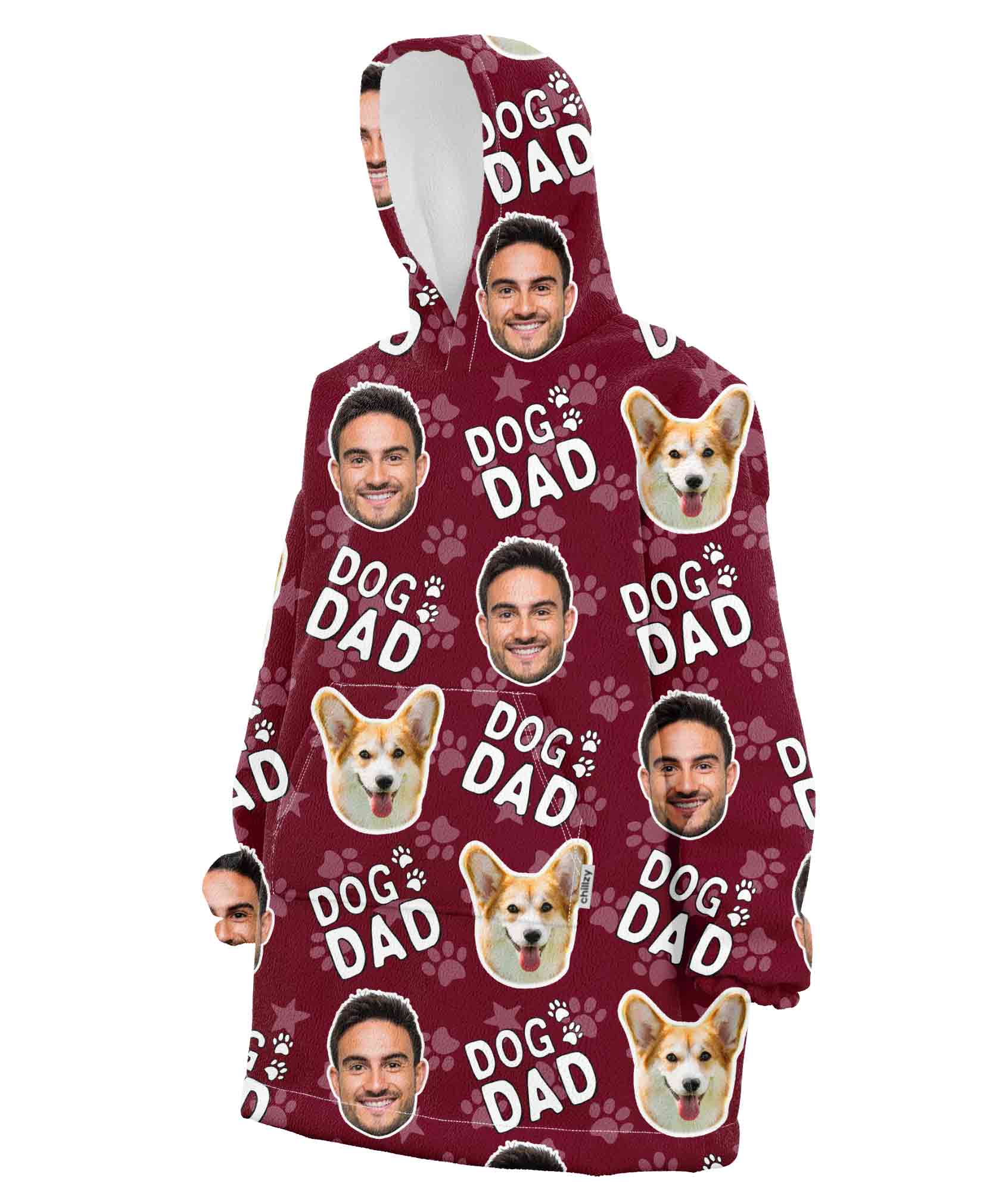 Dog Dad Chillzy Hoodie Blanket