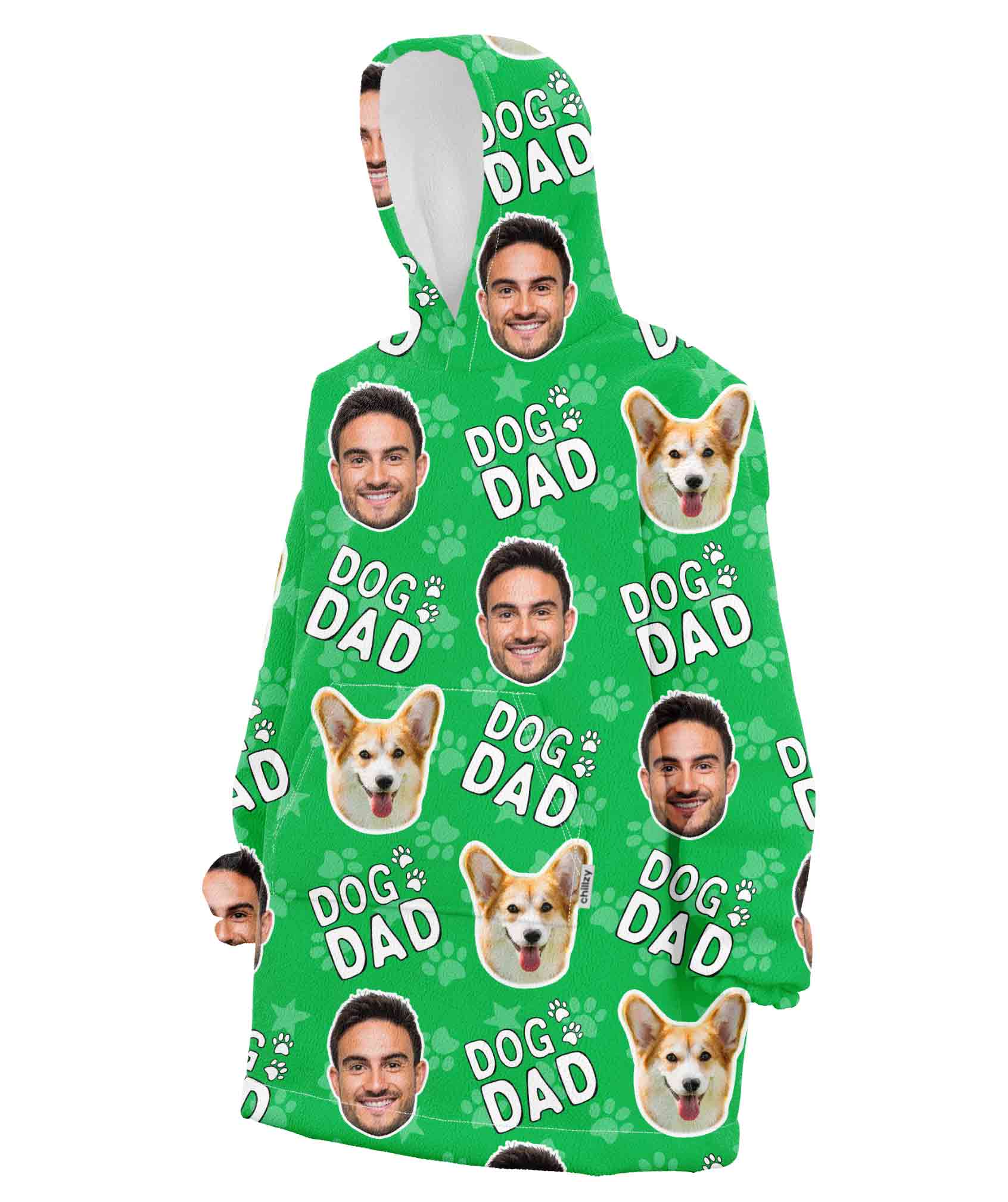 Dog Dad Chillzy Hoodie Blanket