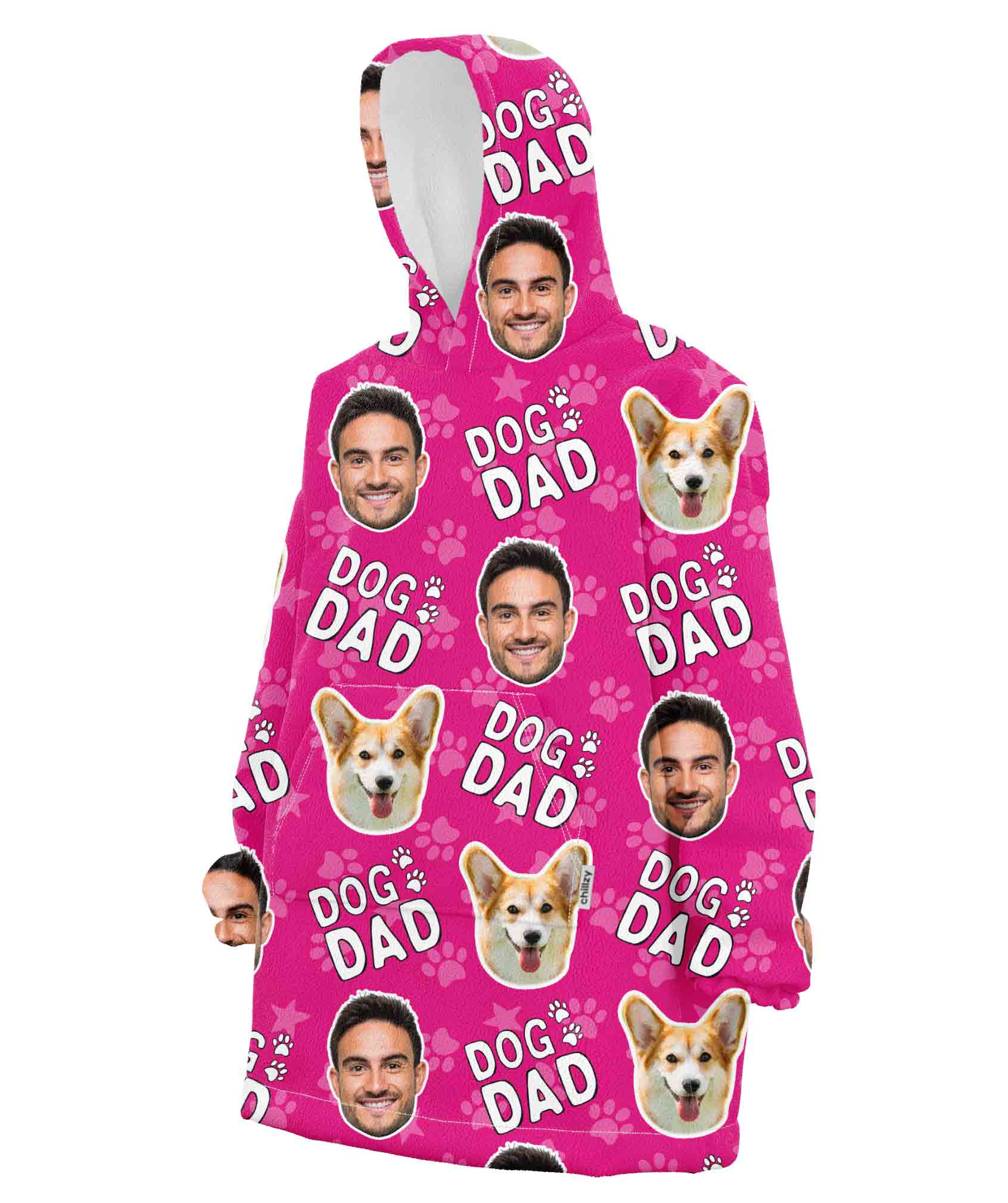 Dog Dad Chillzy Hoodie Blanket