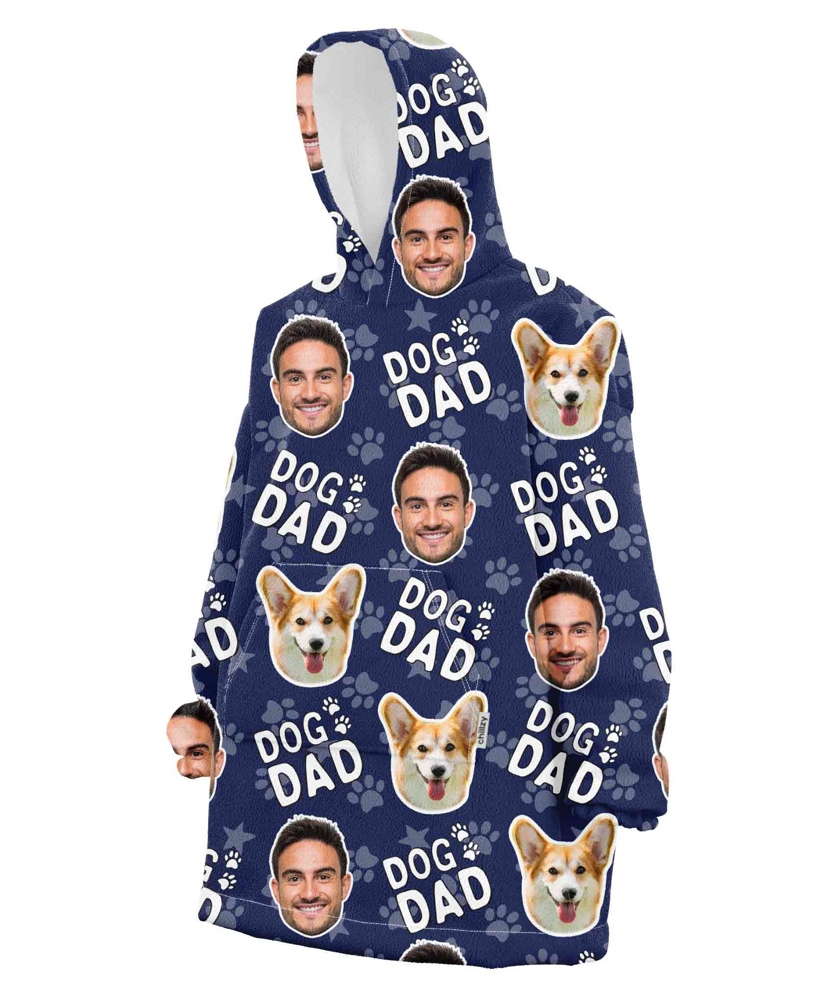 Dog Dad Chillzy Hoodie Blanket