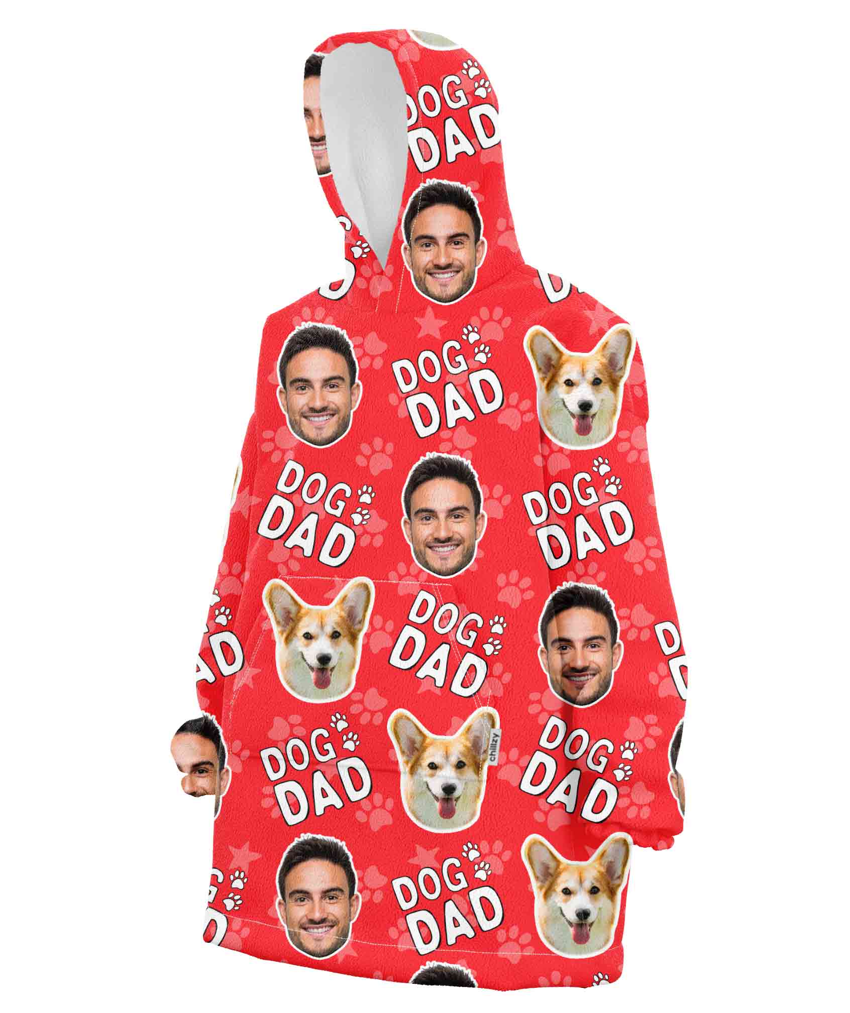 Dog Dad Chillzy Hoodie Blanket