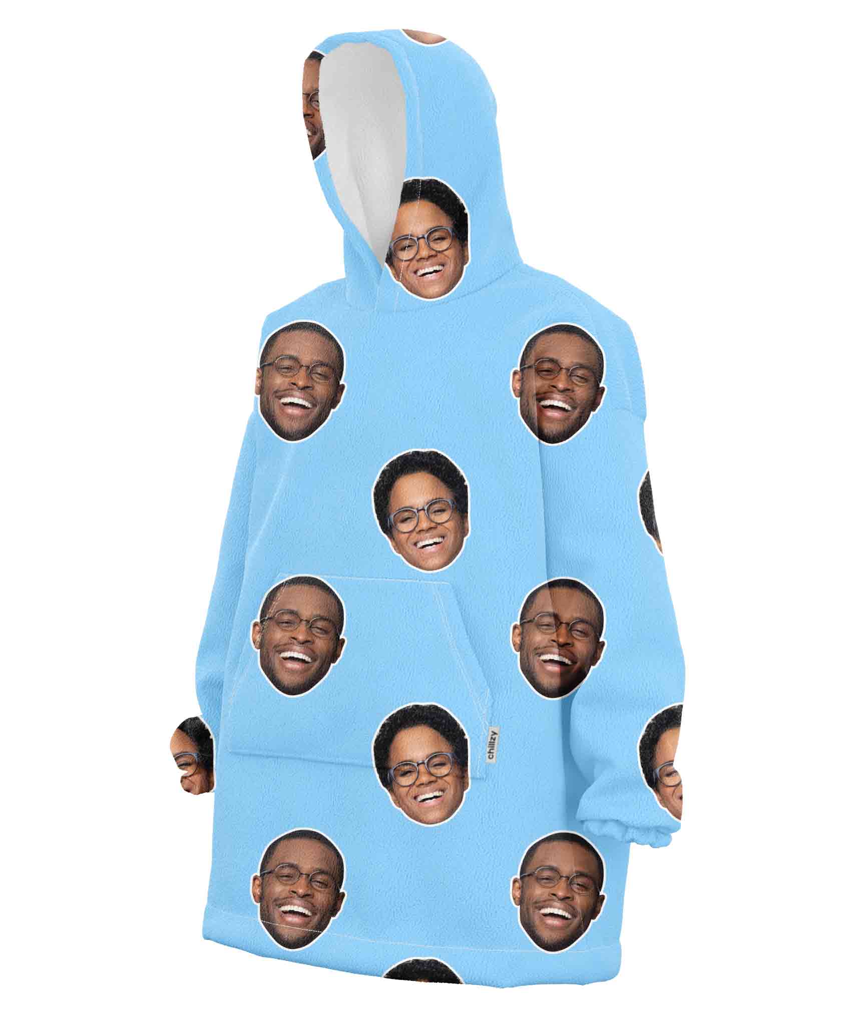 Couples Face Chillzy Hoodie Blanket