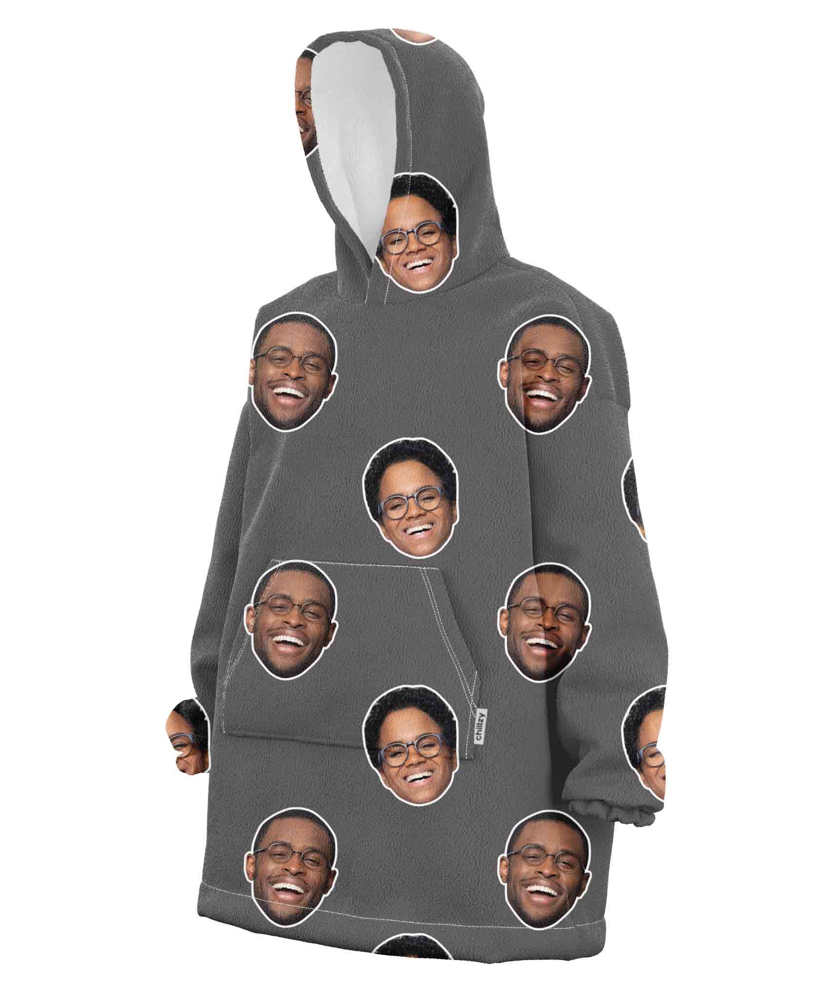 Couples Face Chillzy Hoodie Blanket