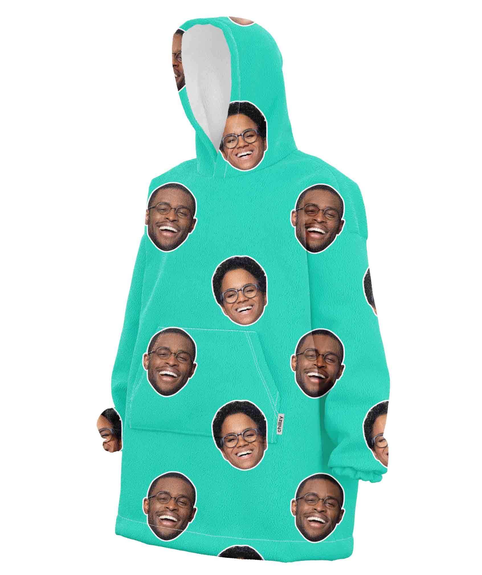 Couples Face Chillzy Hoodie Blanket