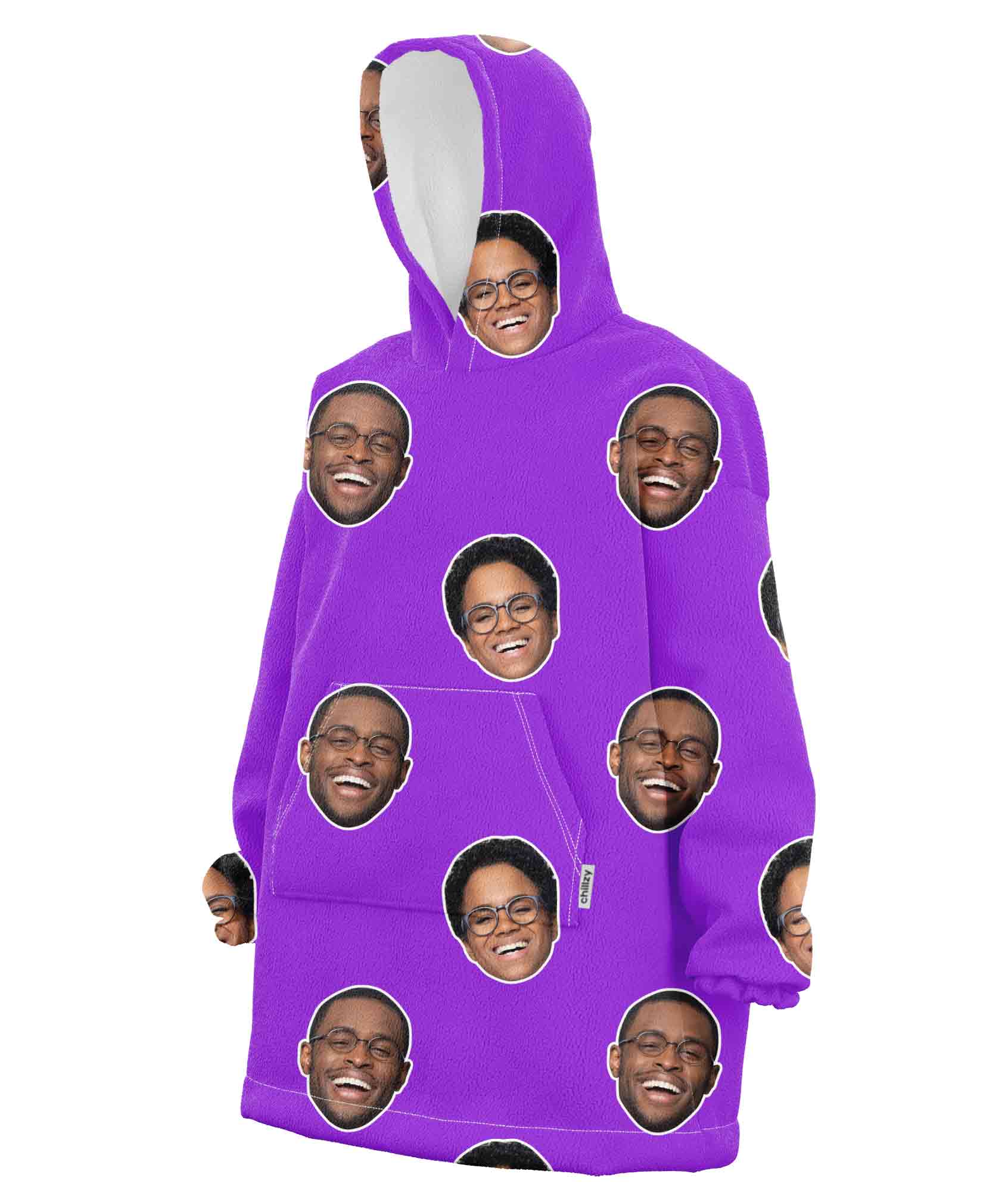 Couples Face Chillzy Hoodie Blanket