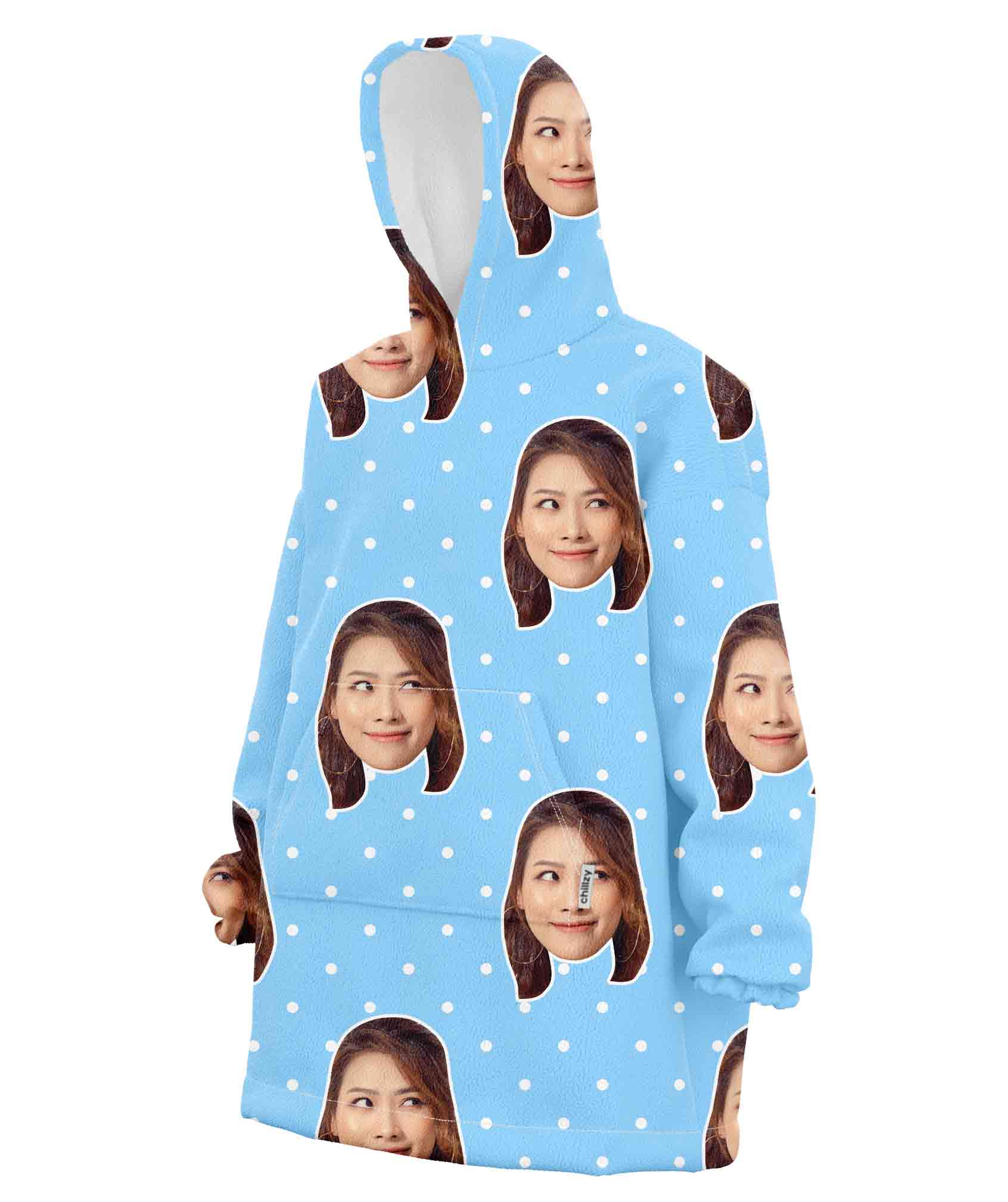 Spotty Face Chillzy Hoodie Blanket