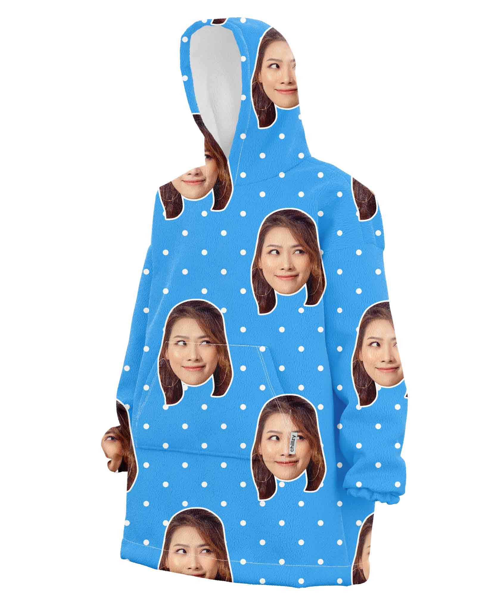 Spotty Face Chillzy Hoodie Blanket