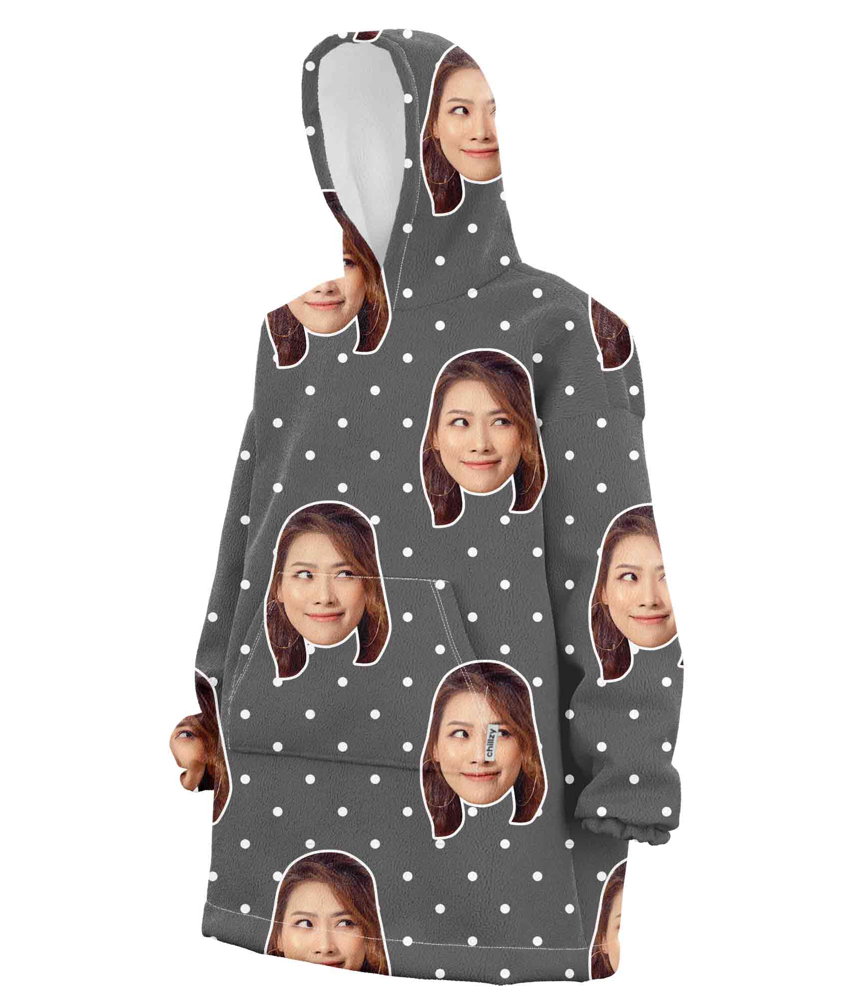 Spotty Face Chillzy Hoodie Blanket