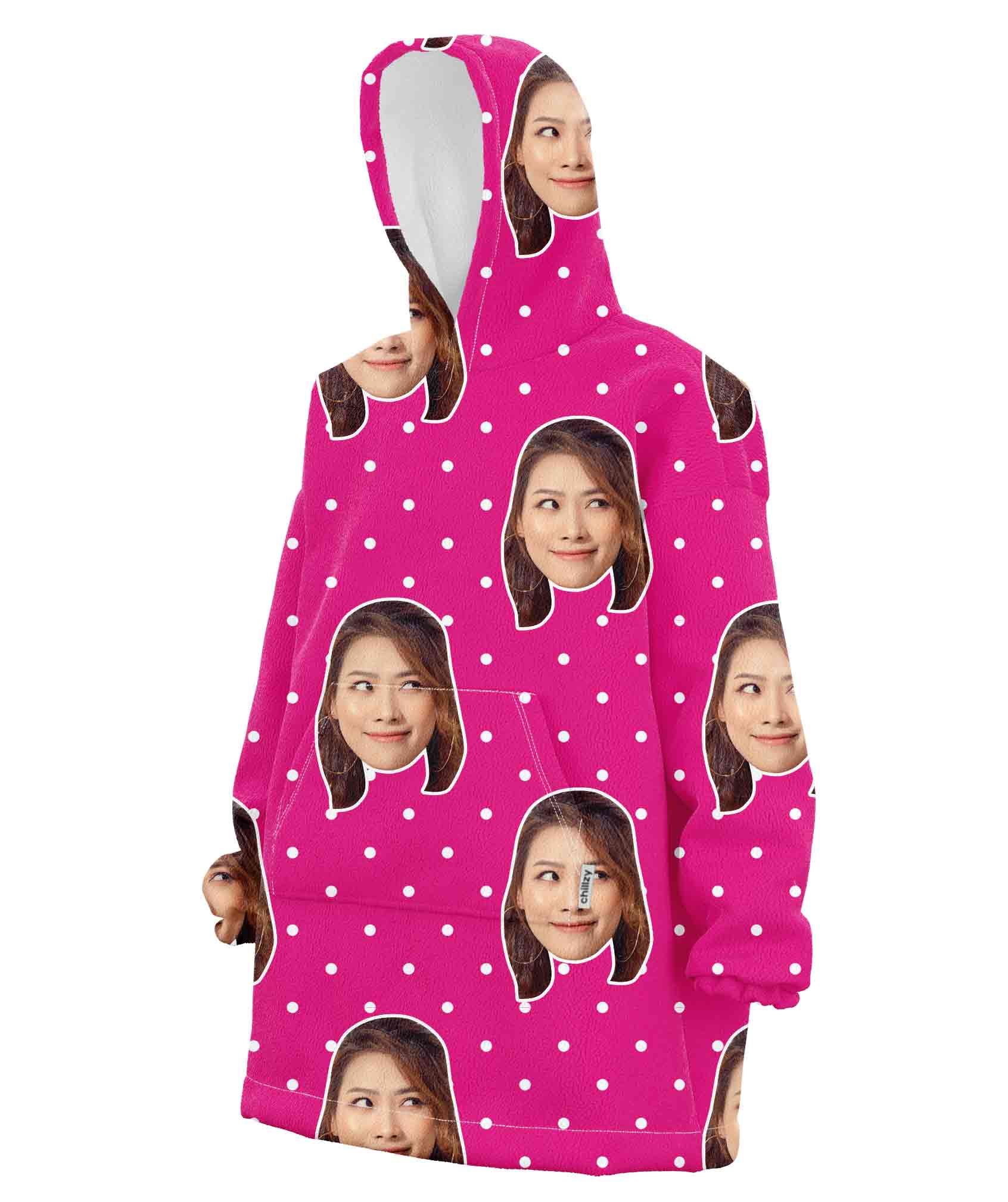 Spotty Face Chillzy Hoodie Blanket