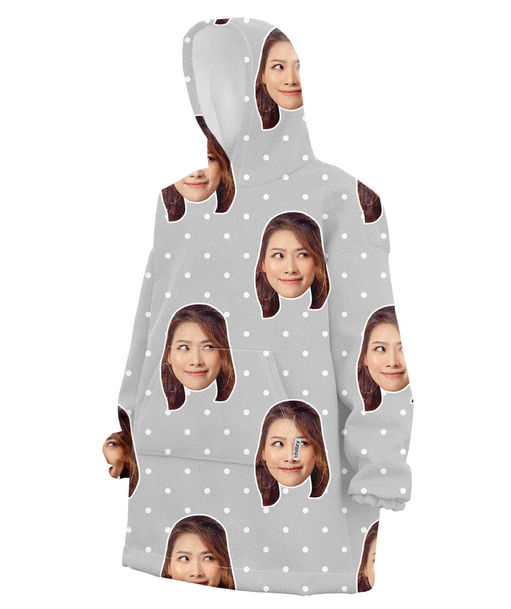Spotty Face Chillzy Hoodie Blanket