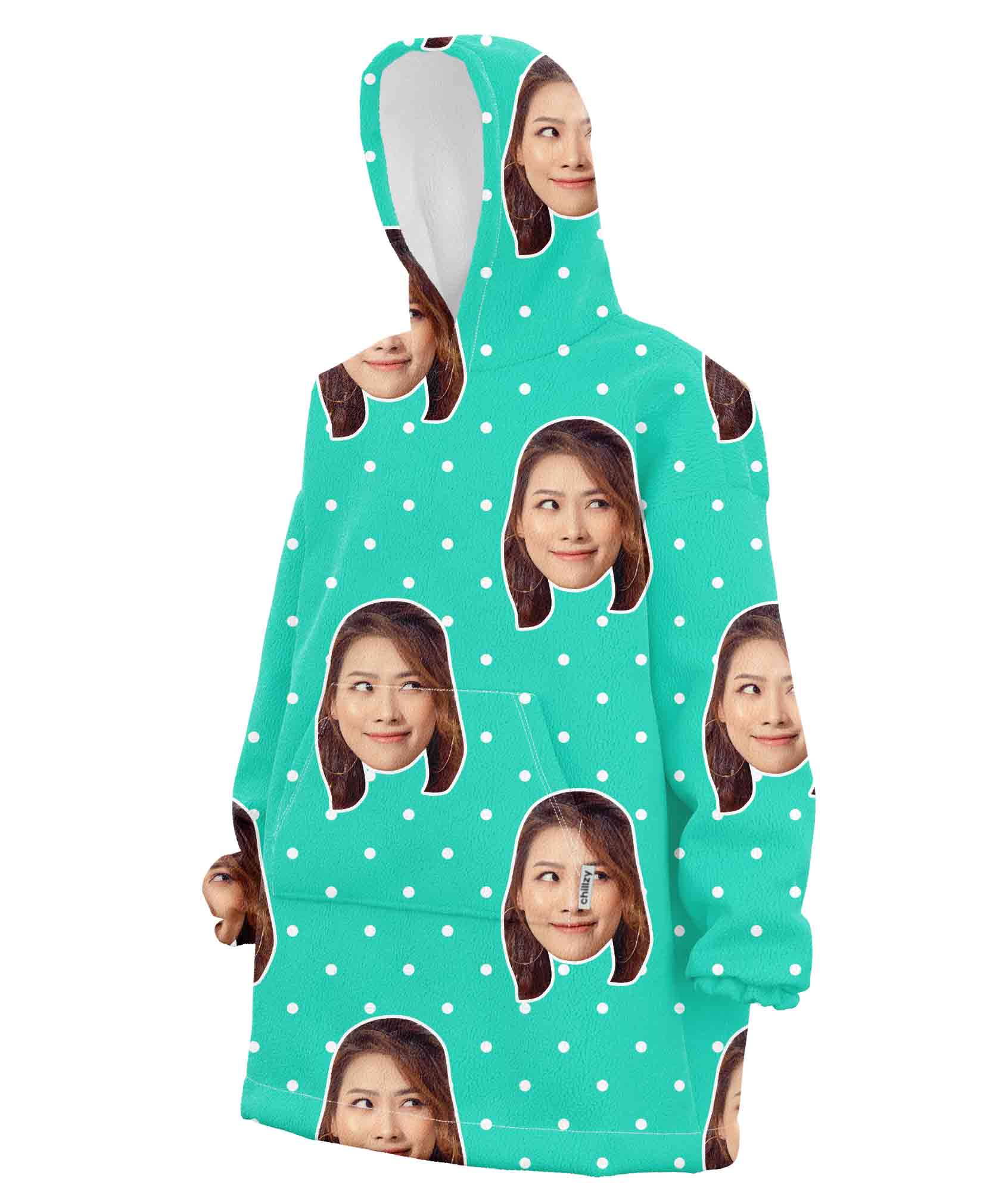 Spotty Face Chillzy Hoodie Blanket