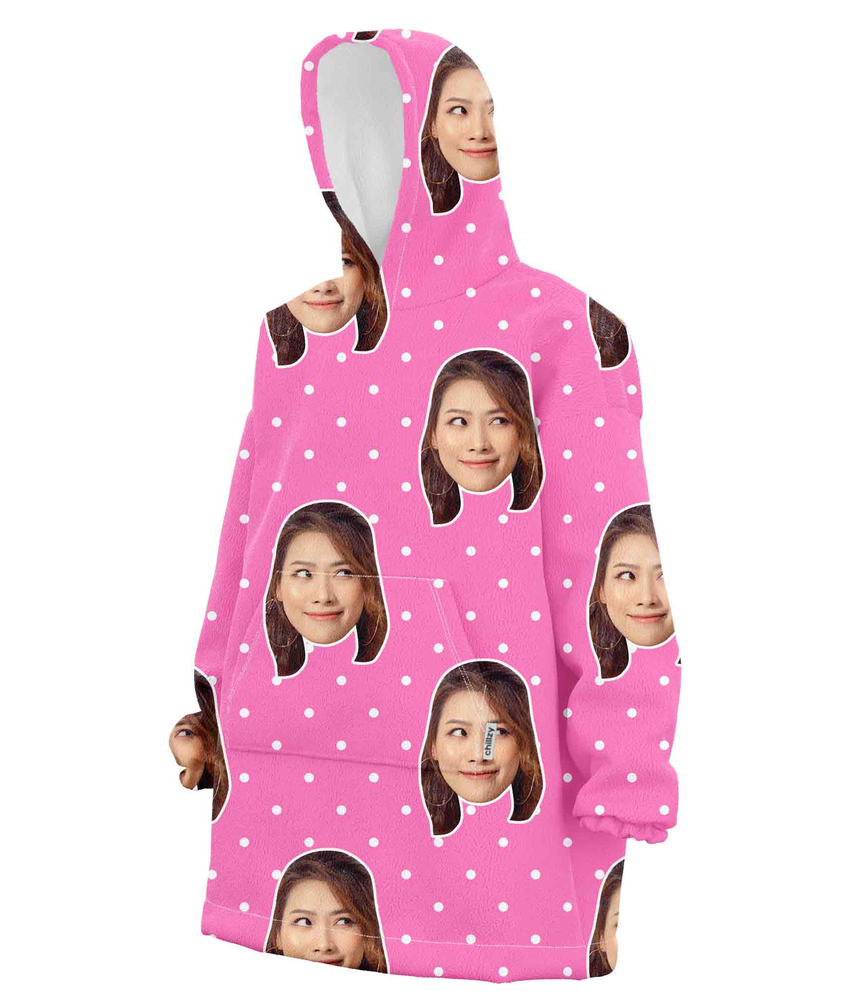 Spotty Face Chillzy Hoodie Blanket