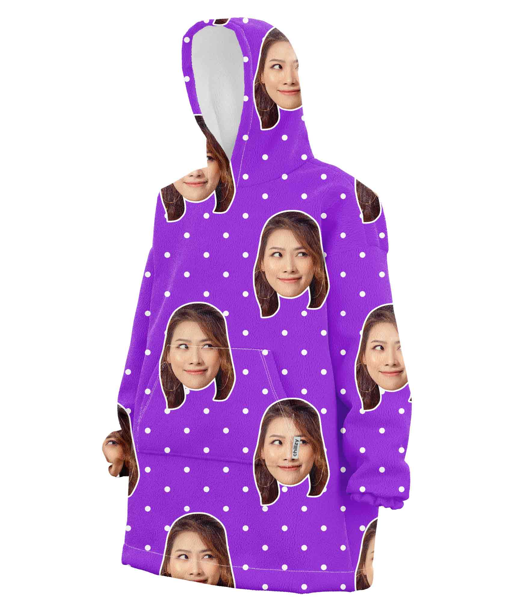 Spotty Face Chillzy Hoodie Blanket