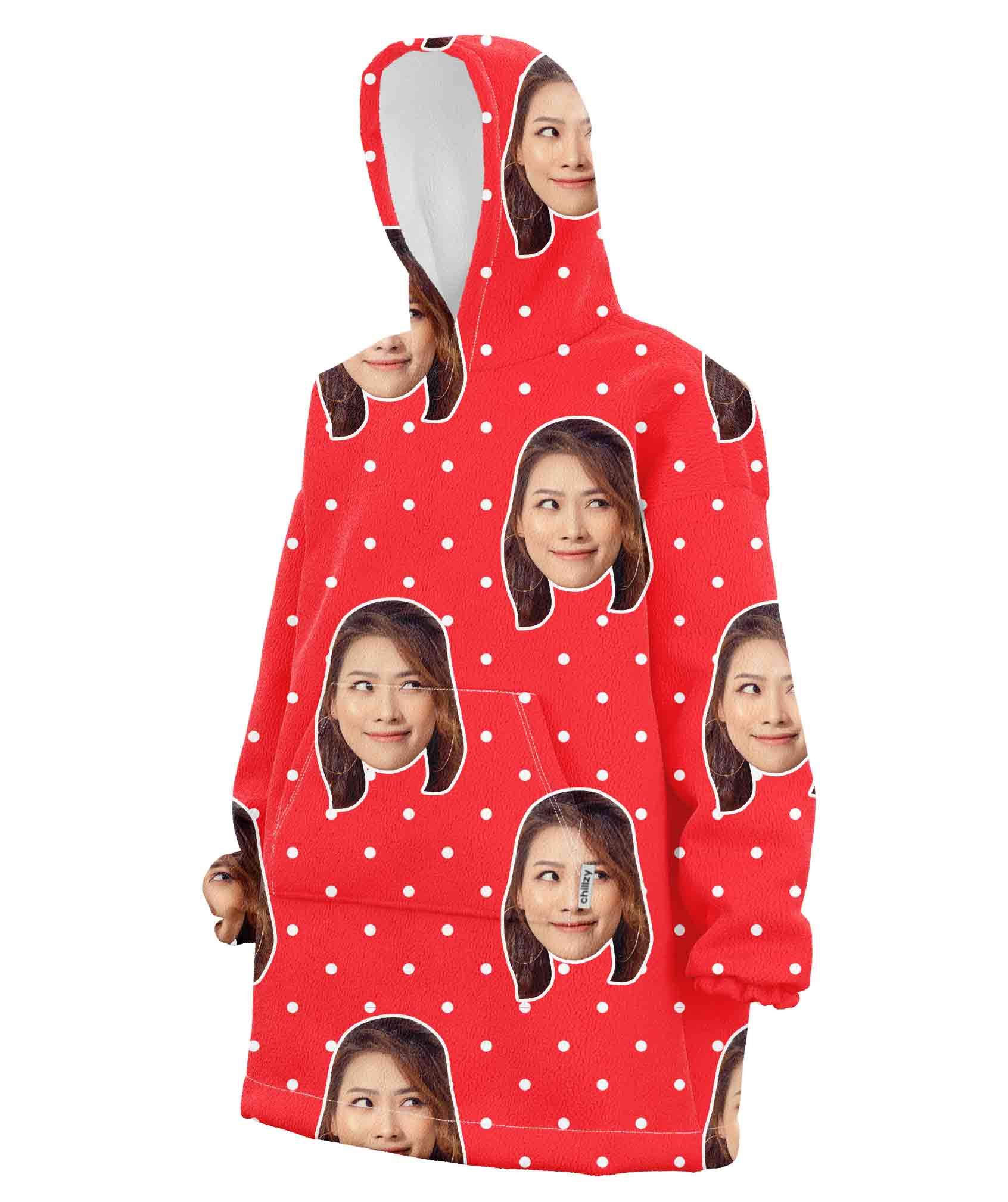 Spotty Face Chillzy Hoodie Blanket
