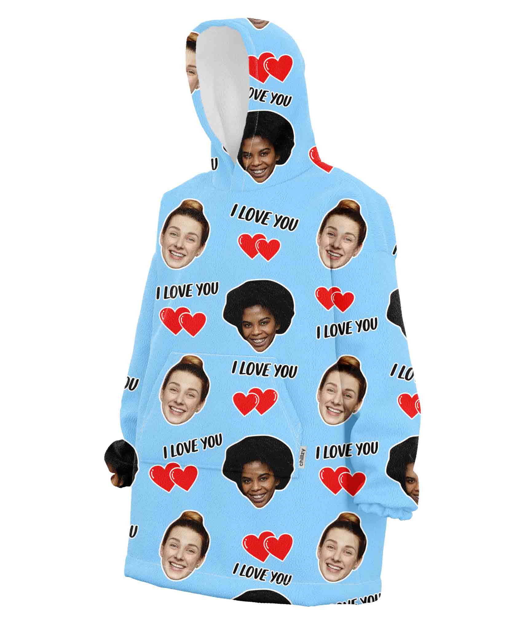 I Love You Chillzy Hoodie Blanket
