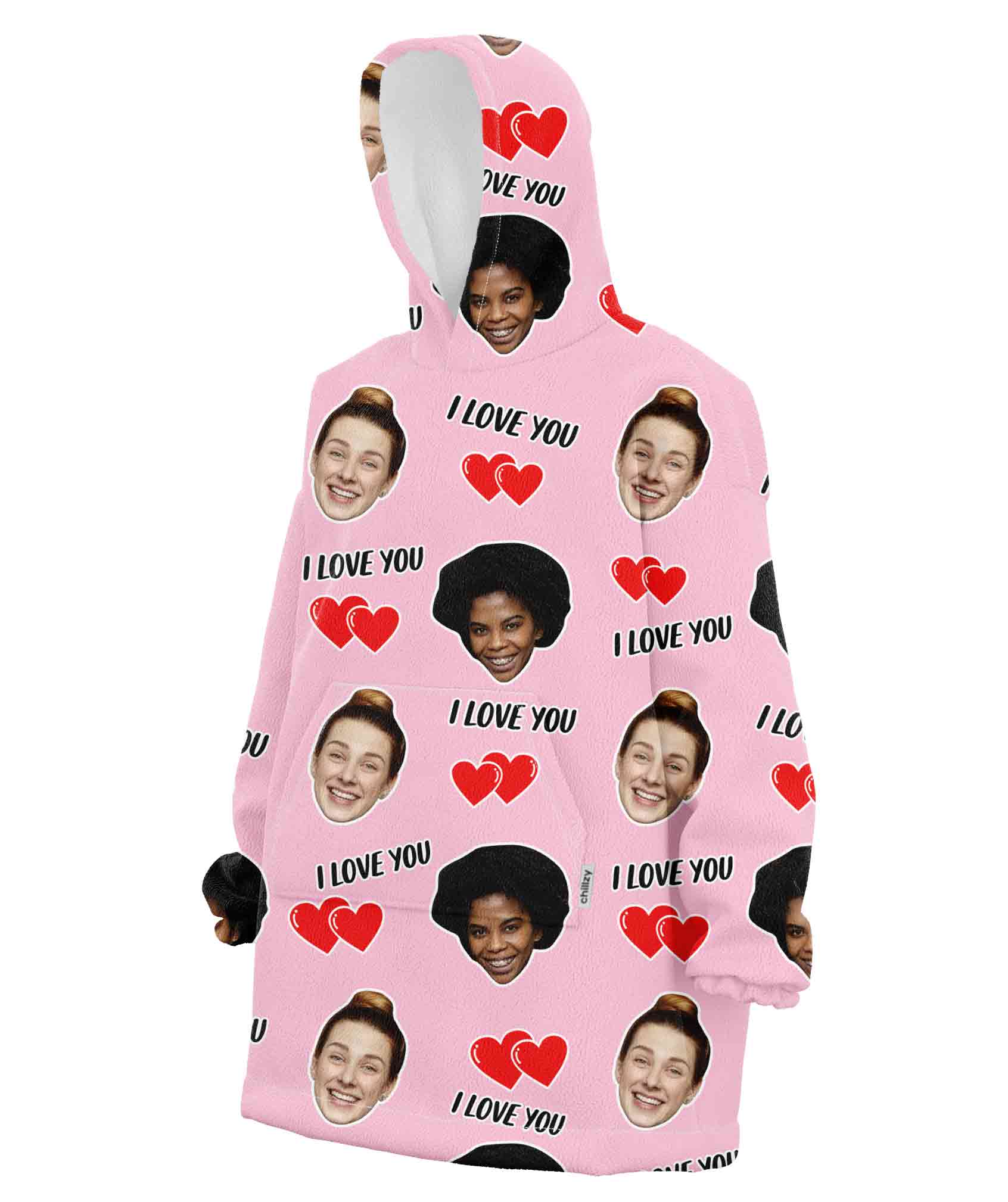 I Love You Chillzy Hoodie Blanket