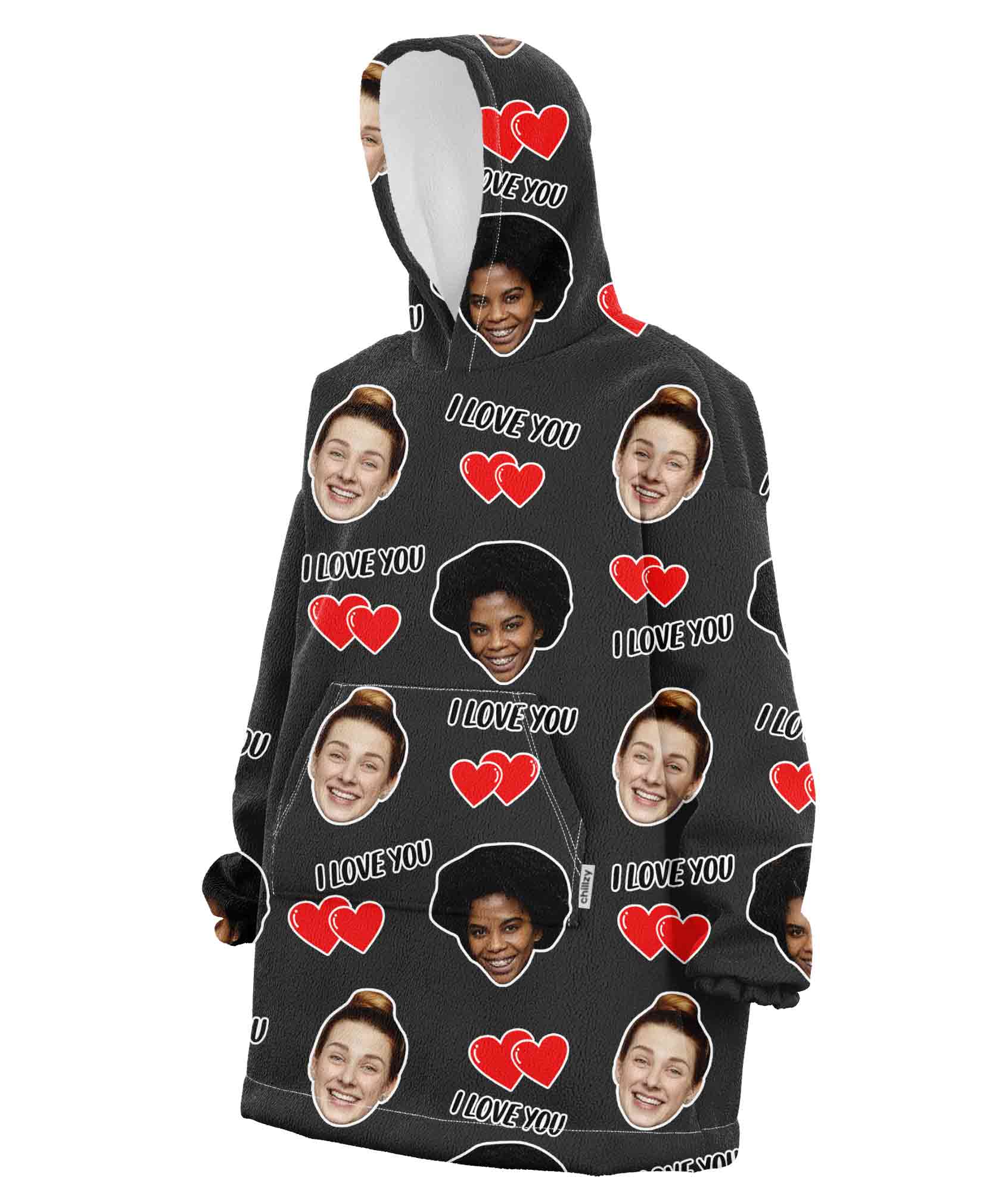 I Love You Chillzy Hoodie Blanket