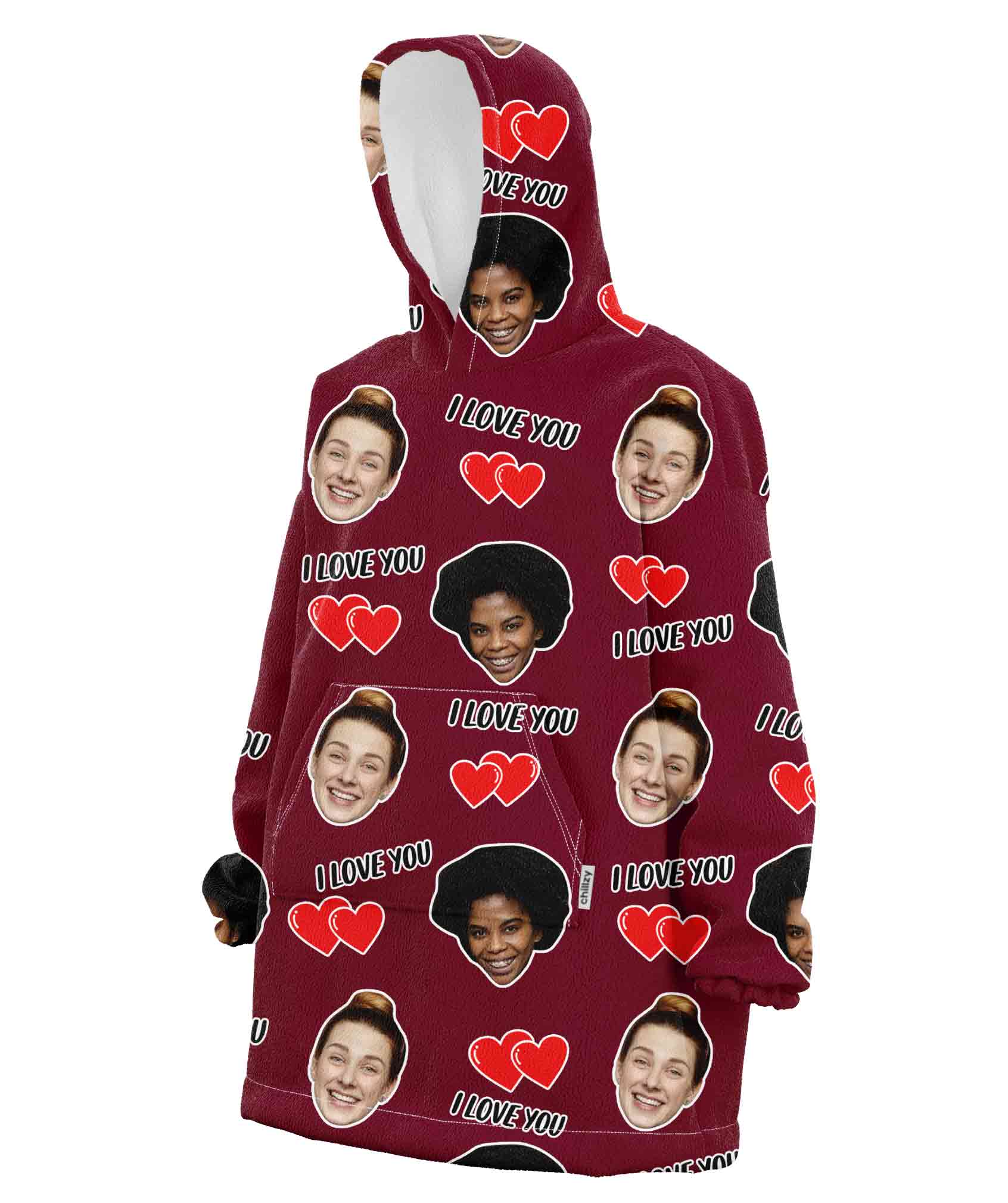 I Love You Chillzy Hoodie Blanket