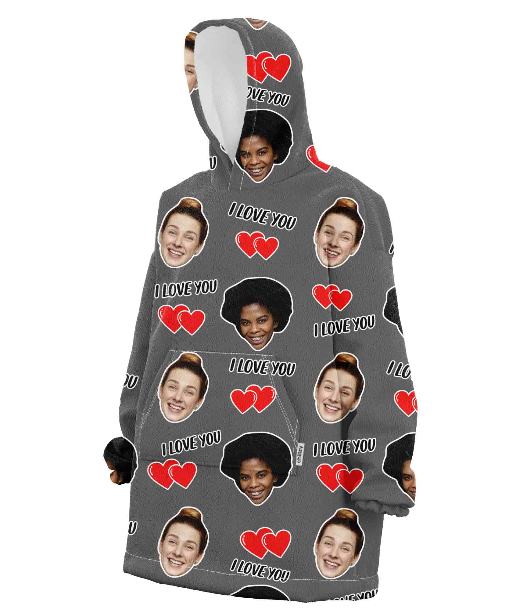 I Love You Chillzy Hoodie Blanket