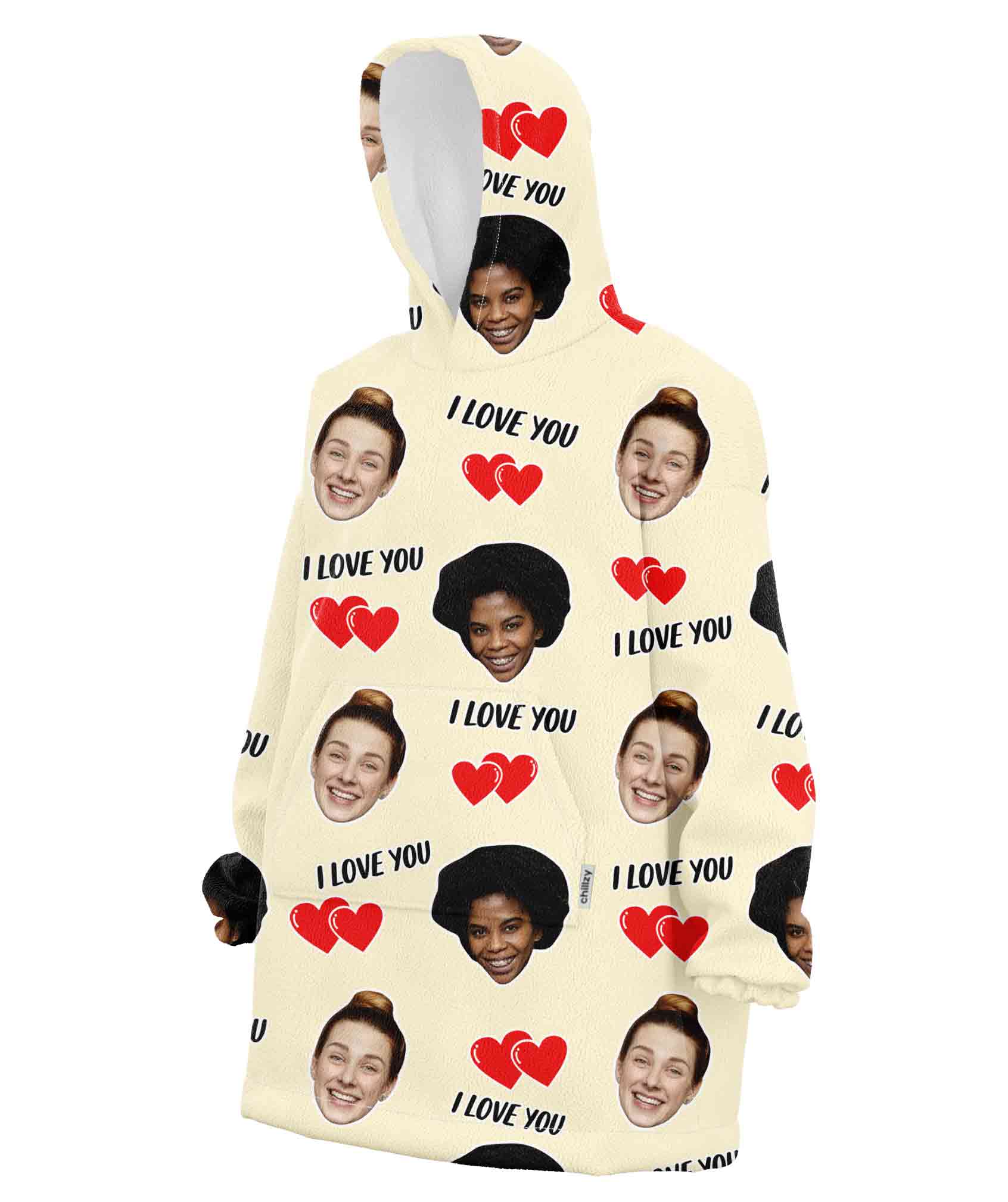 I Love You Chillzy Hoodie Blanket