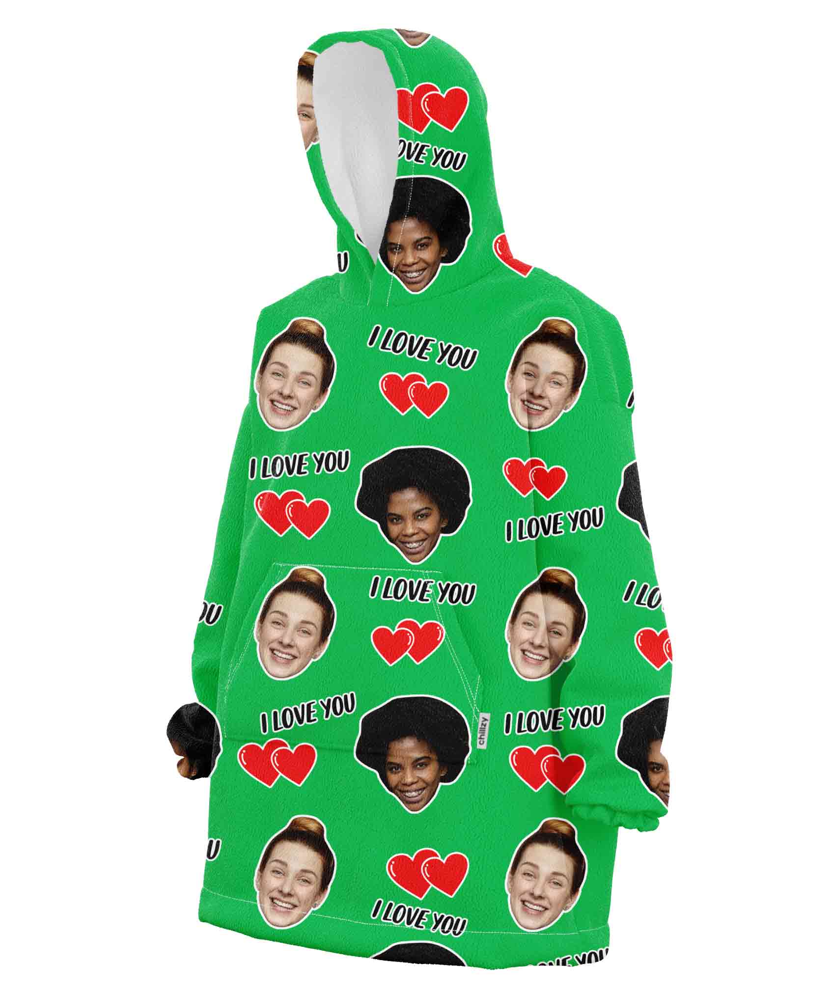 I Love You Chillzy Hoodie Blanket