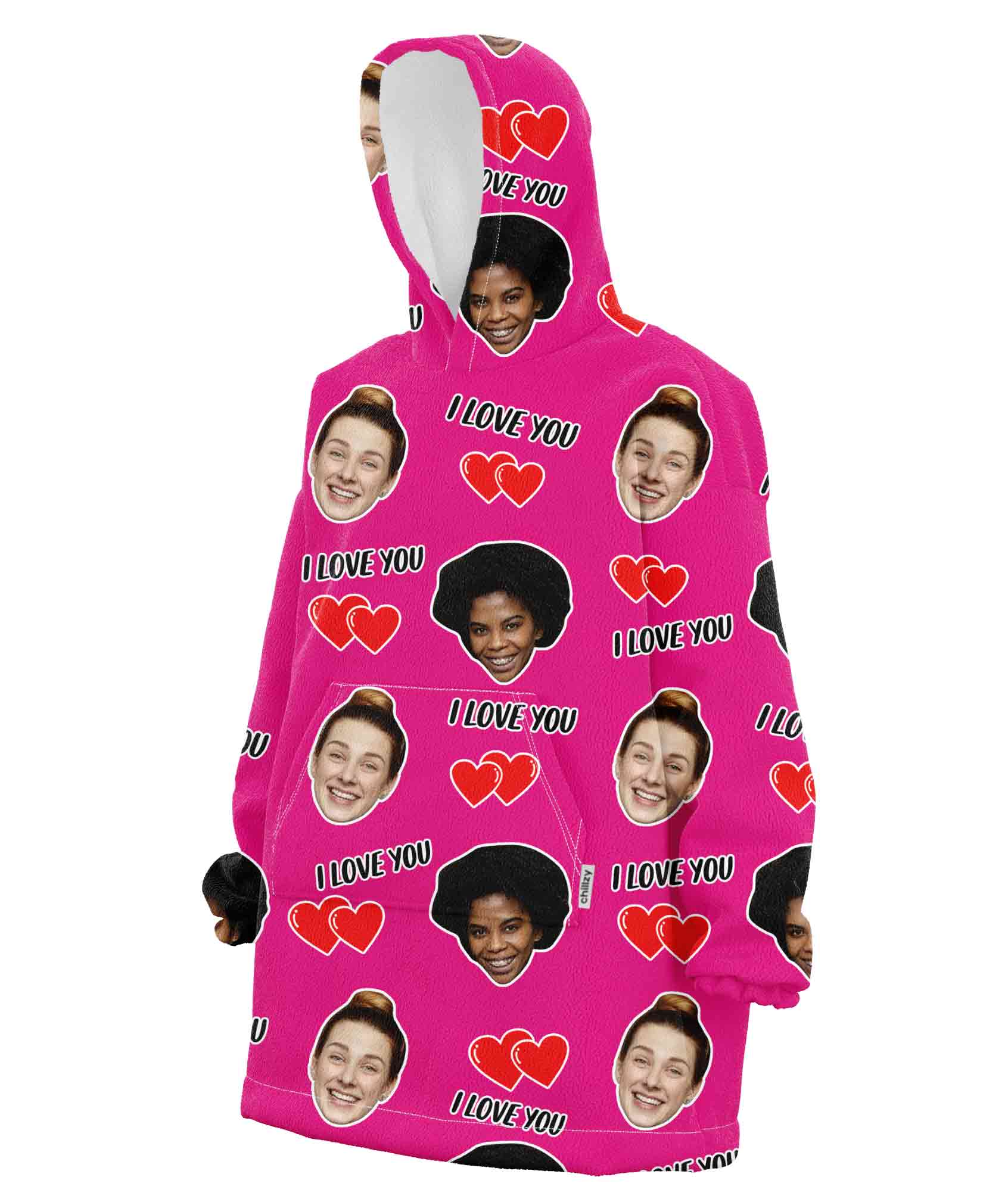 I Love You Chillzy Hoodie Blanket