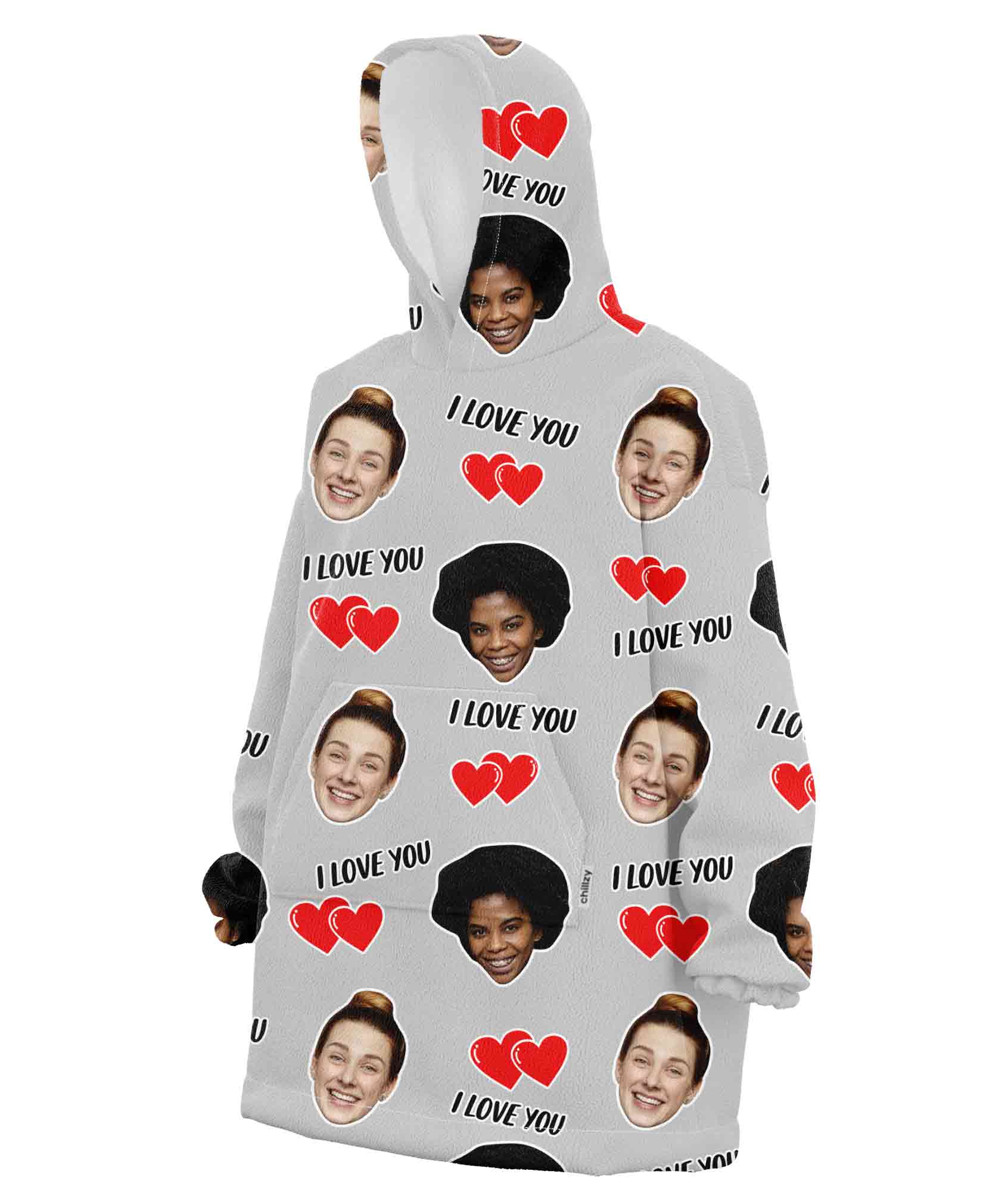 I Love You Chillzy Hoodie Blanket