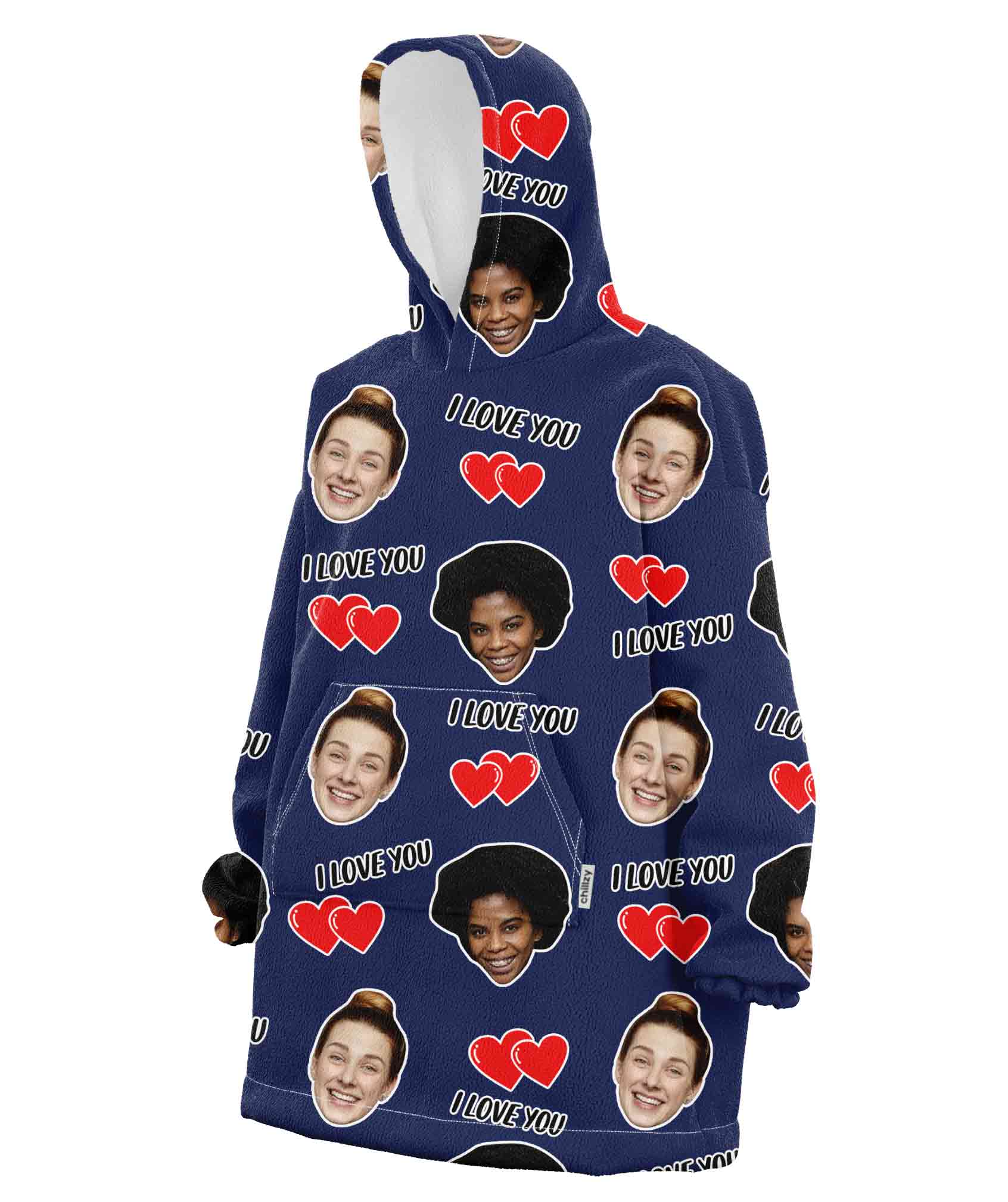 I Love You Chillzy Hoodie Blanket