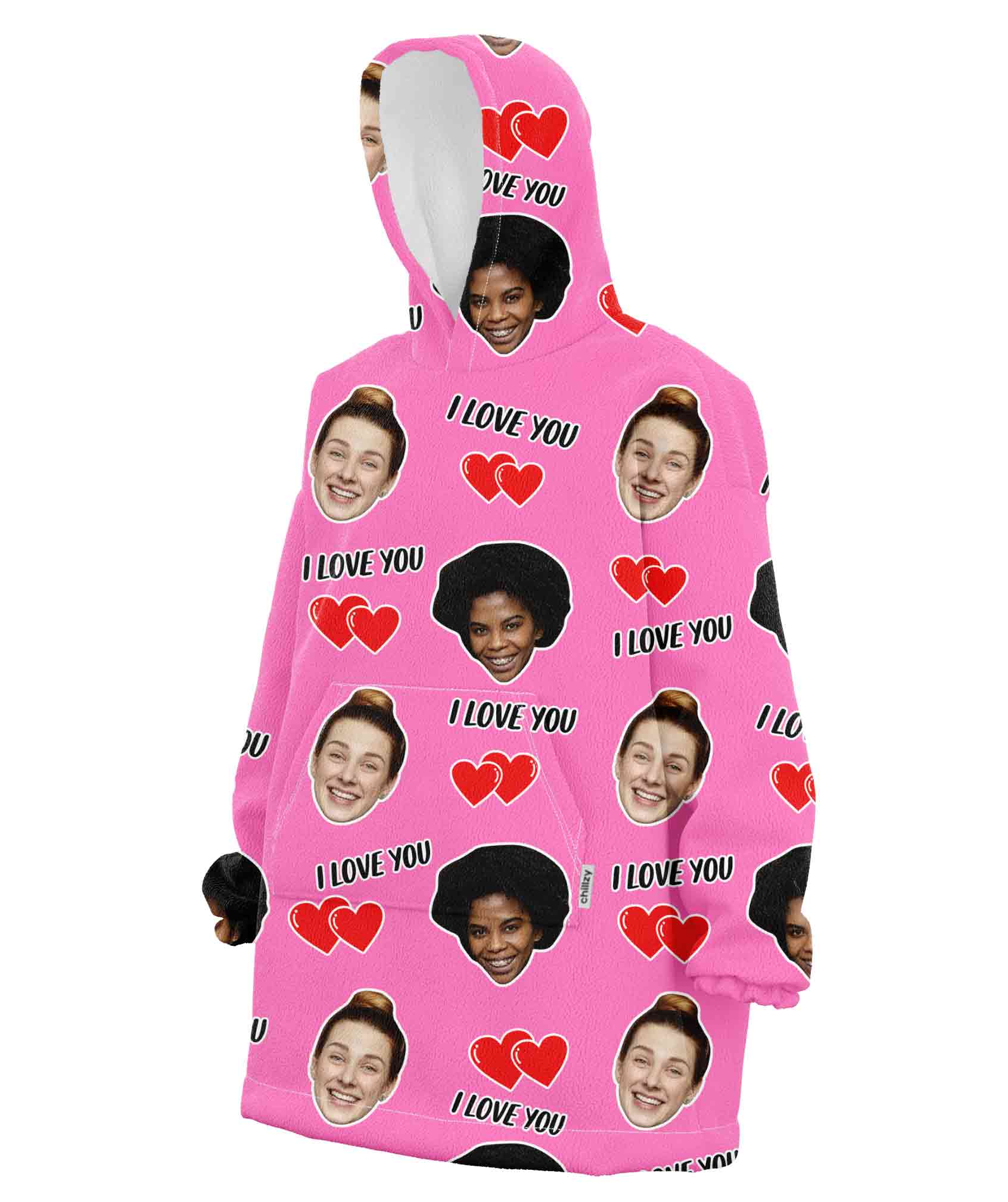 I Love You Chillzy Hoodie Blanket
