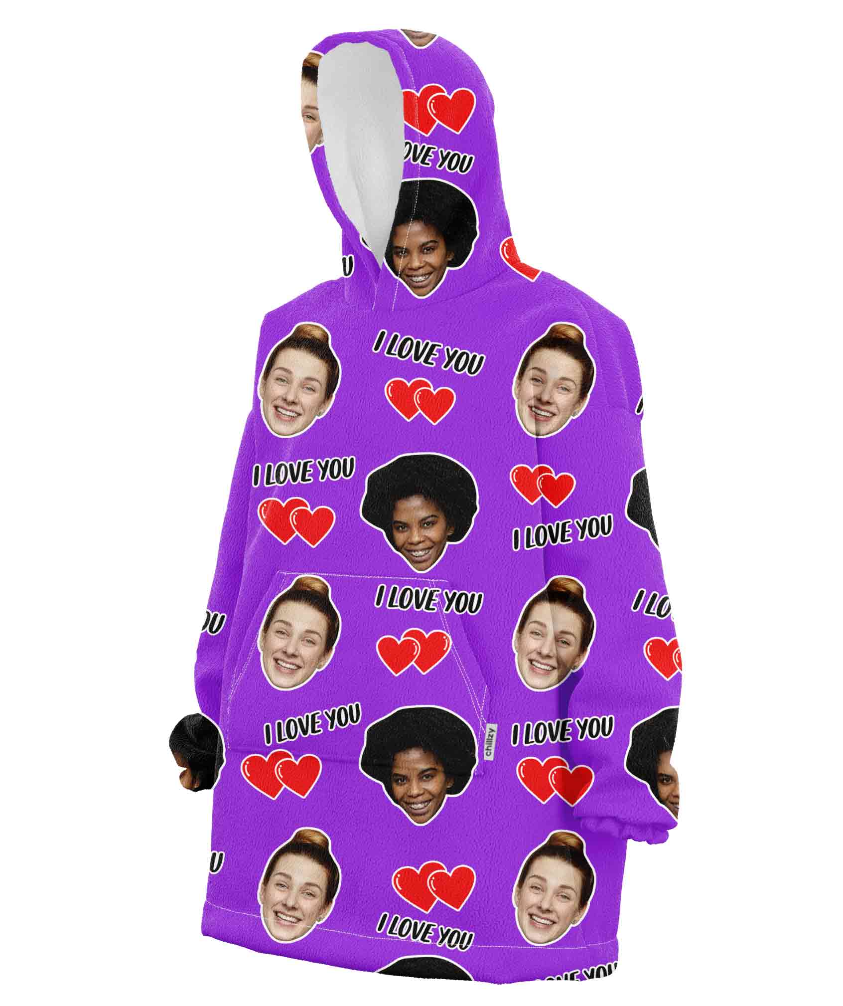 I Love You Chillzy Hoodie Blanket
