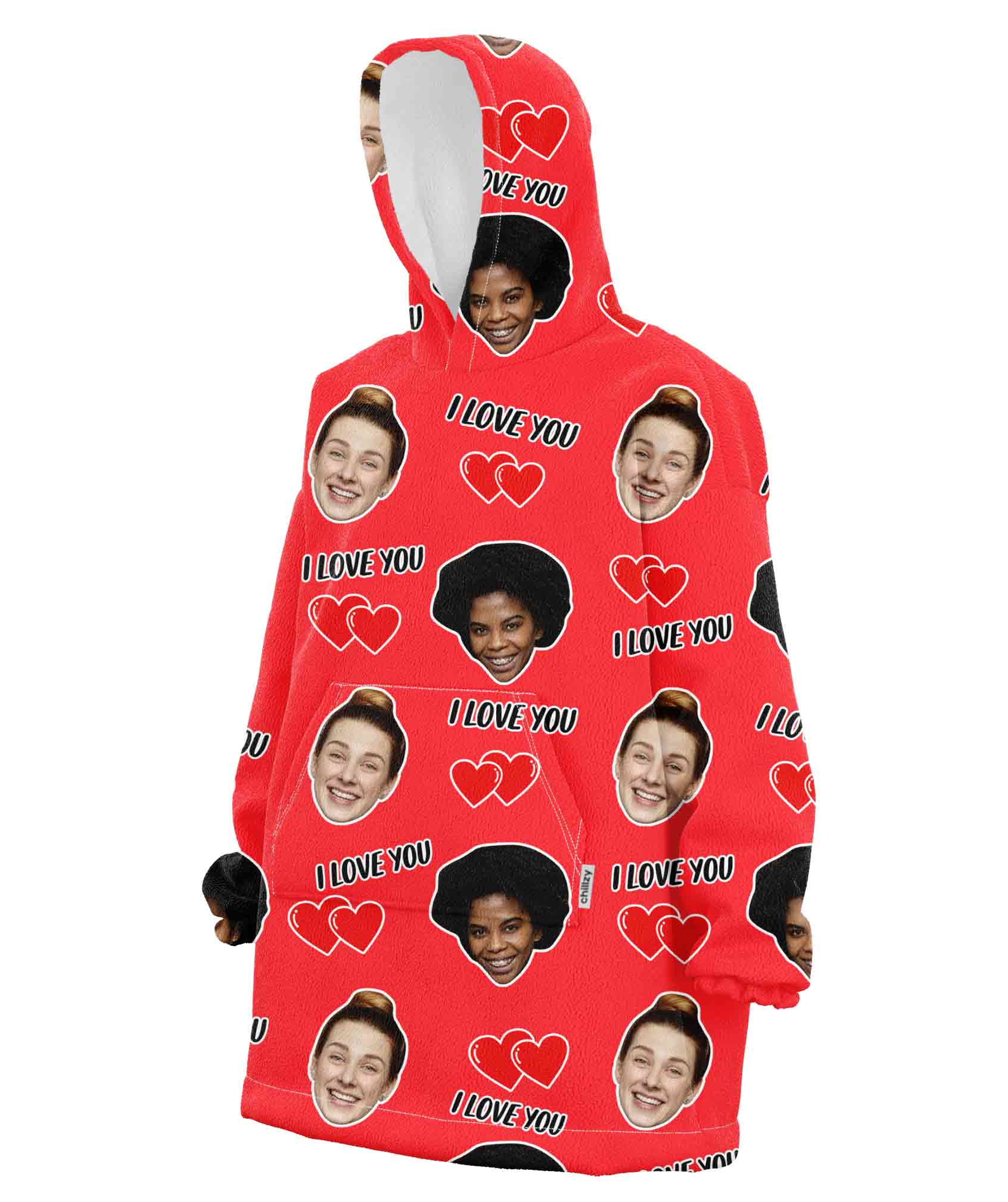 I Love You Chillzy Hoodie Blanket