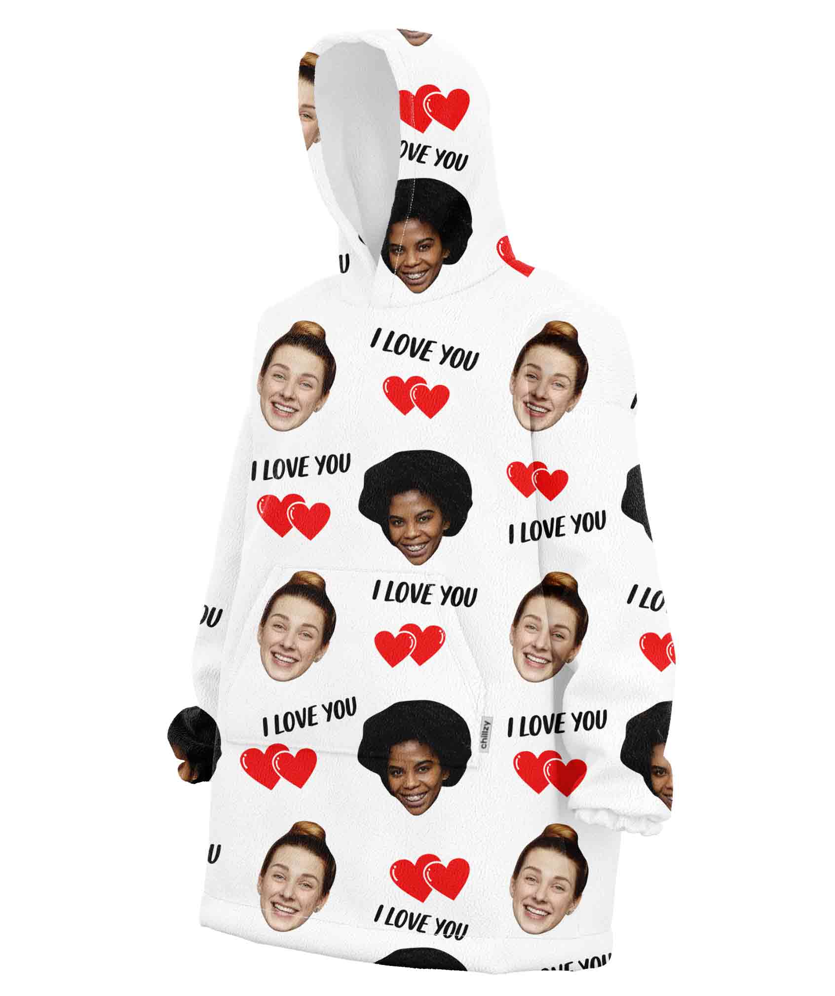 I Love You Chillzy Hoodie Blanket
