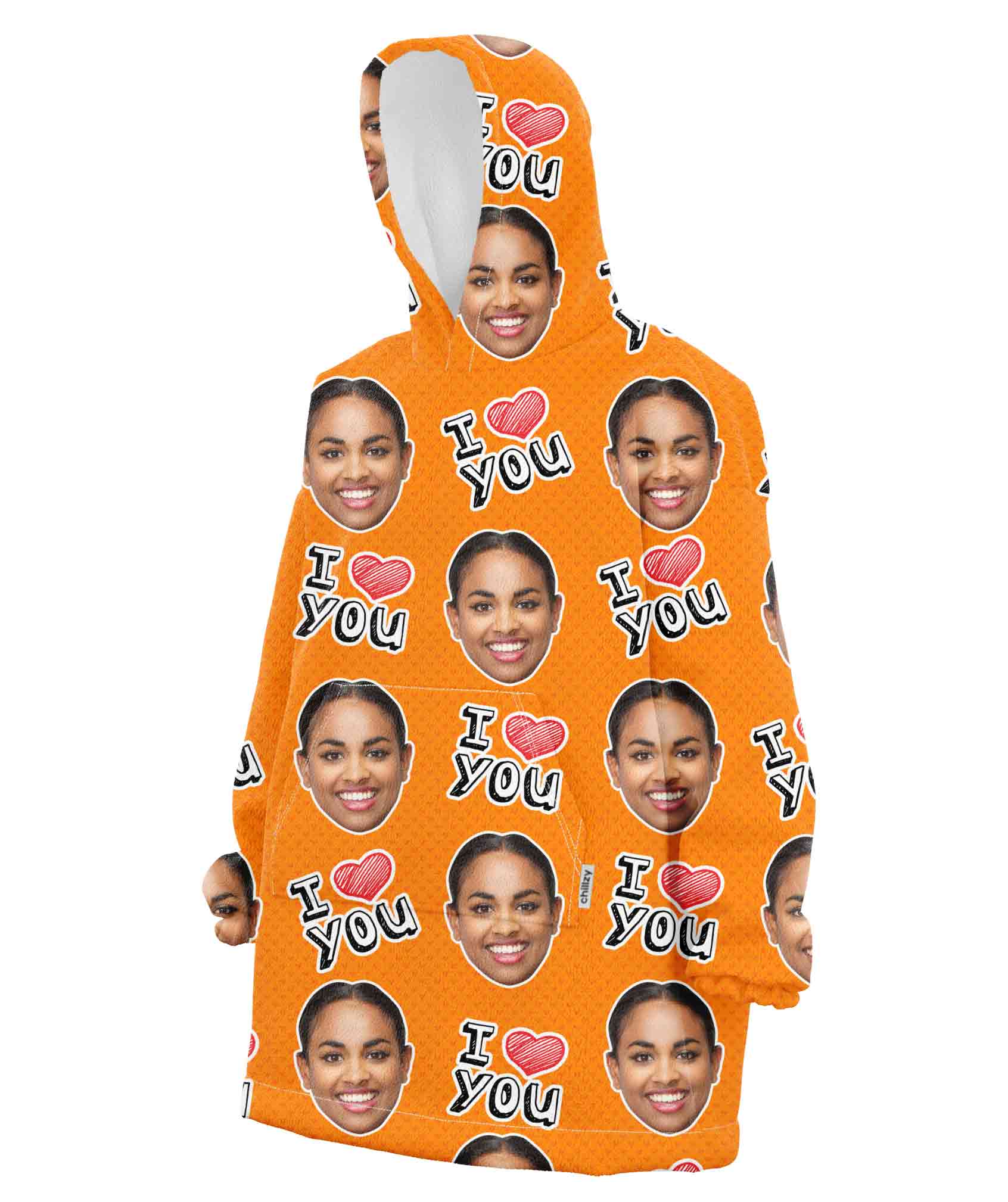 I Heart You Chillzy Hoodie Blanket