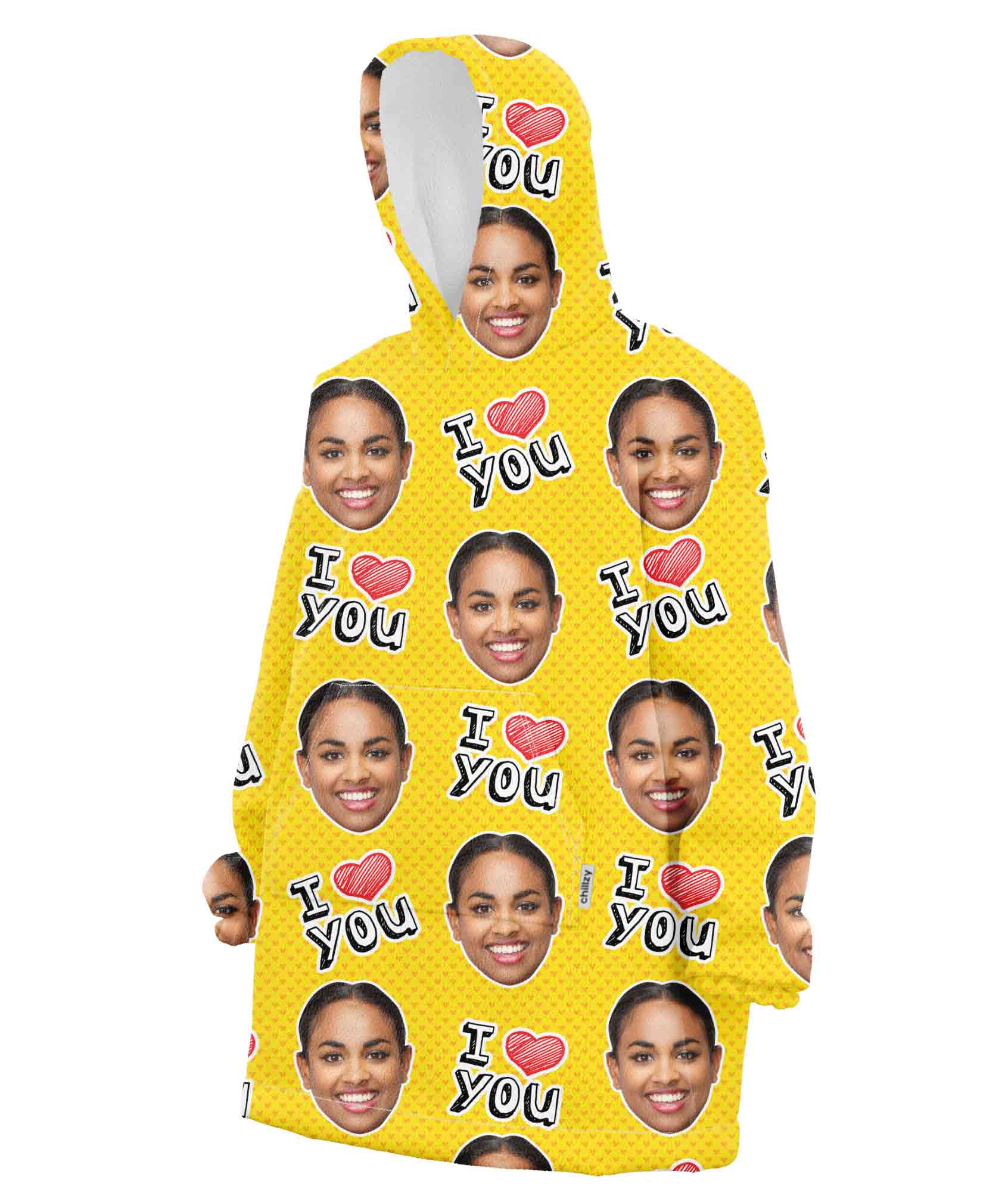 I Heart You Chillzy Hoodie Blanket