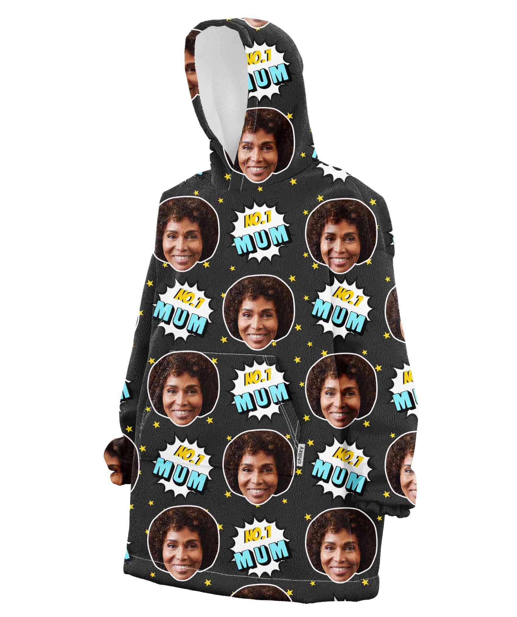 Number 1 Mum Chillzy Hoodie Blanket