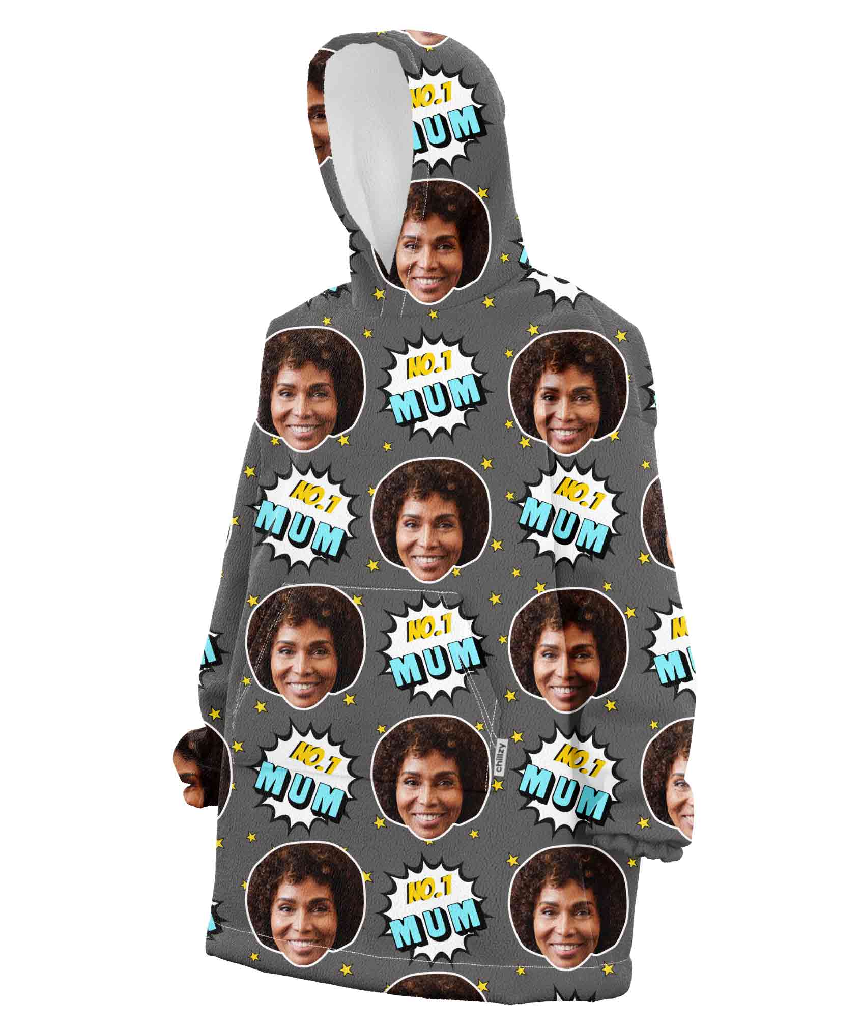 Number 1 Mum Chillzy Hoodie Blanket