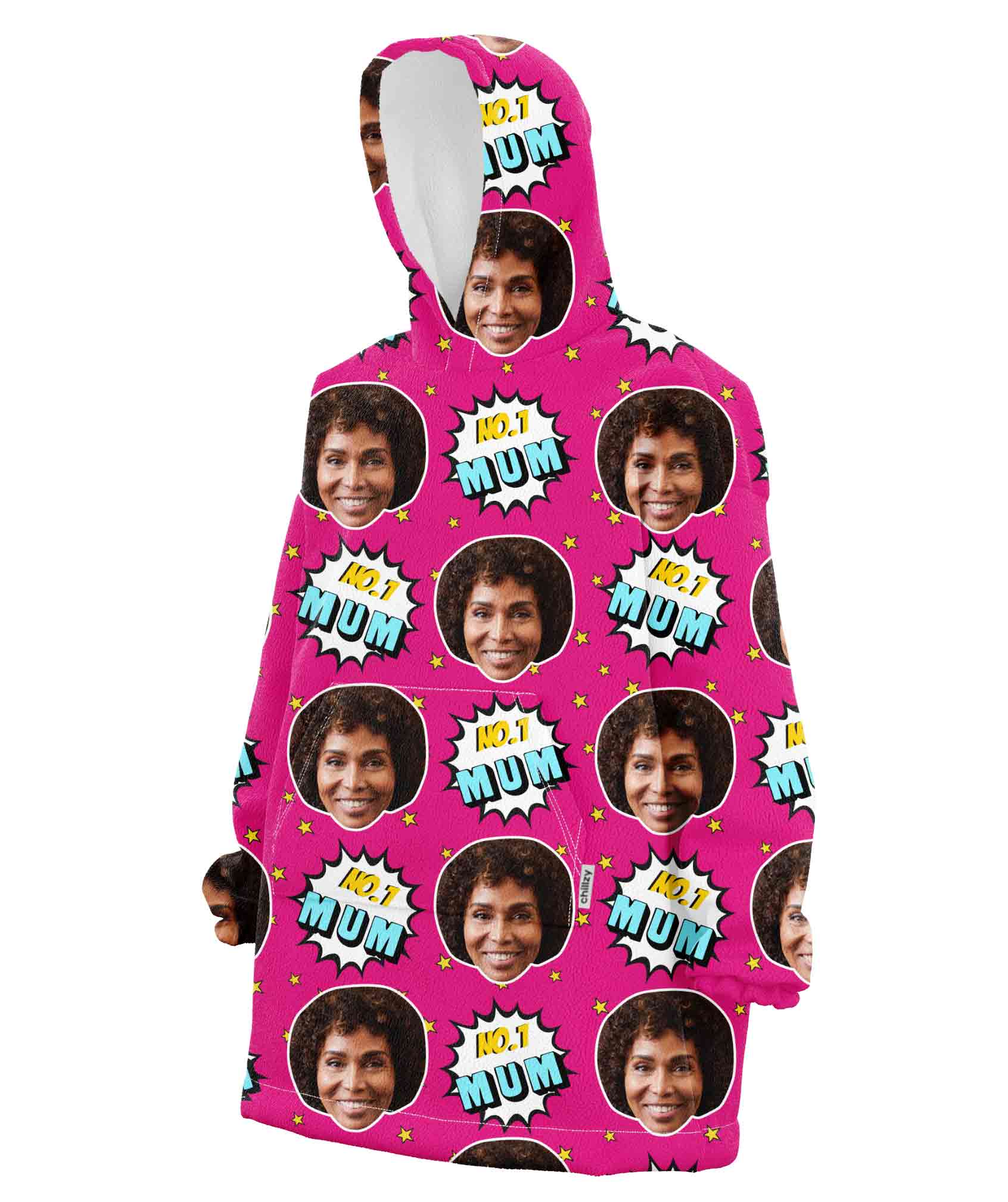 Number 1 Mum Chillzy Hoodie Blanket