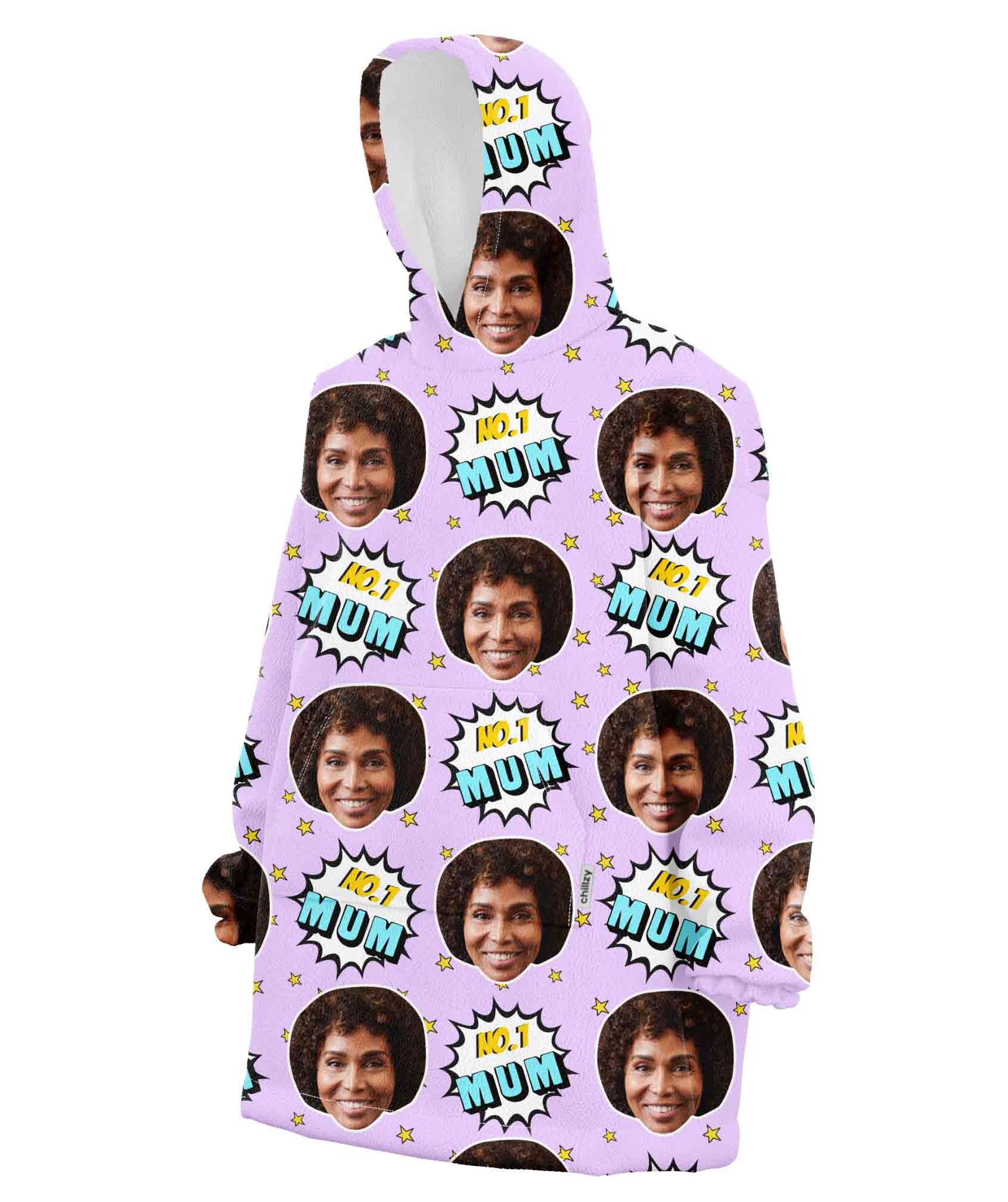 Number 1 Mum Chillzy Hoodie Blanket
