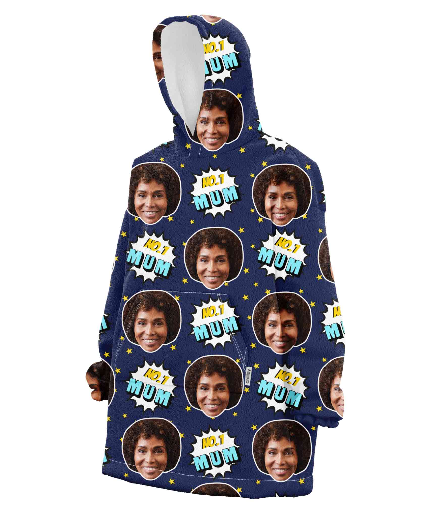 Number 1 Mum Chillzy Hoodie Blanket