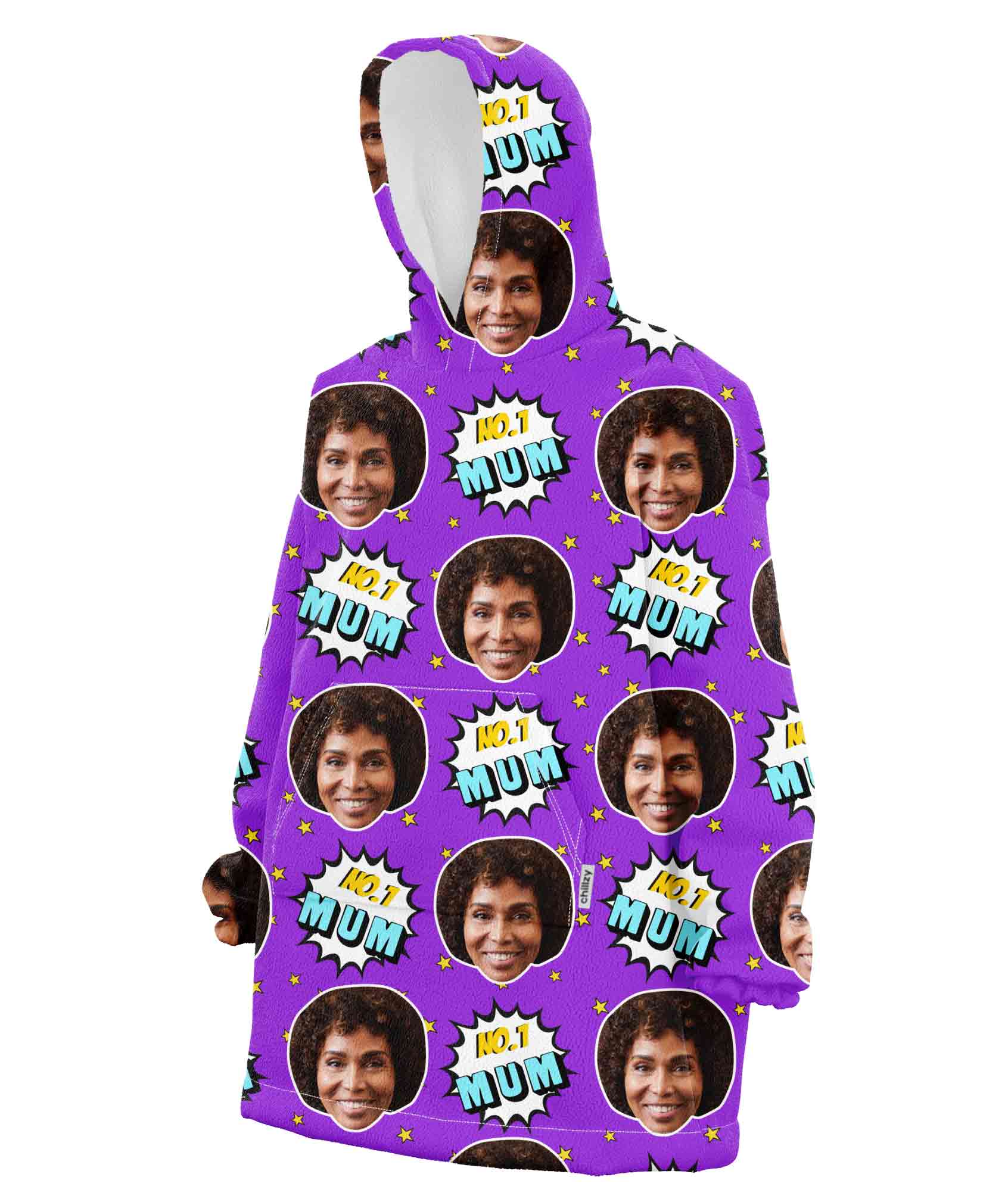 Number 1 Mum Chillzy Hoodie Blanket