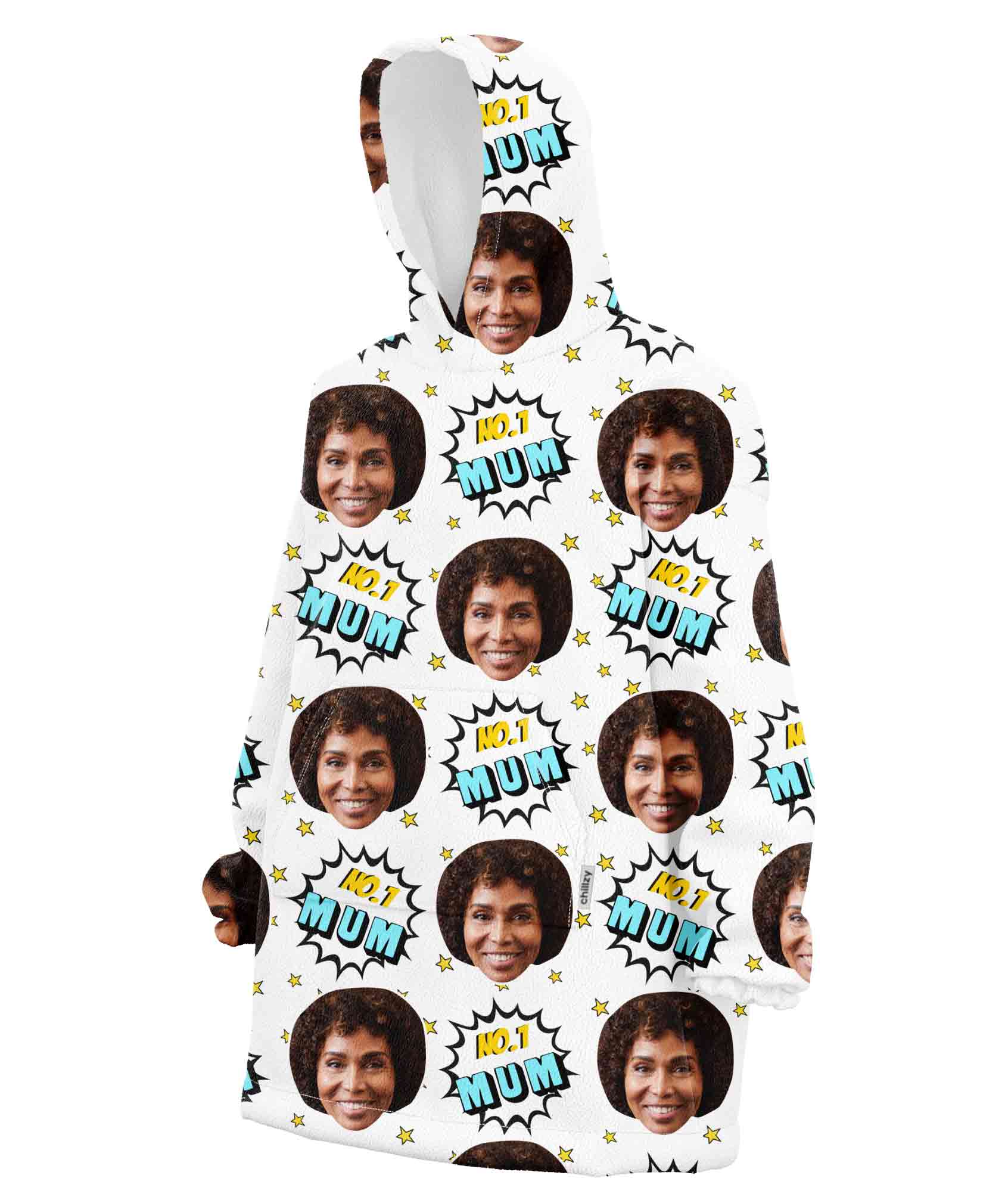 Number 1 Mum Chillzy Hoodie Blanket