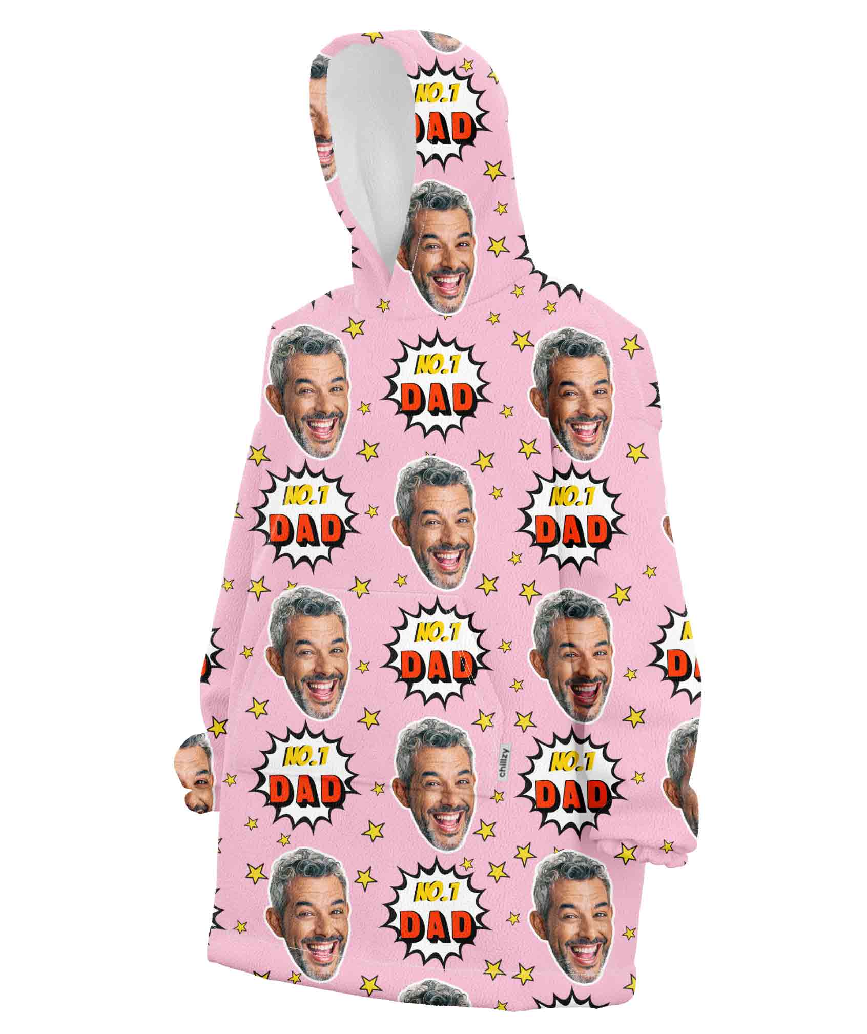 Number 1 Dad Chillzy Hoodie Blanket