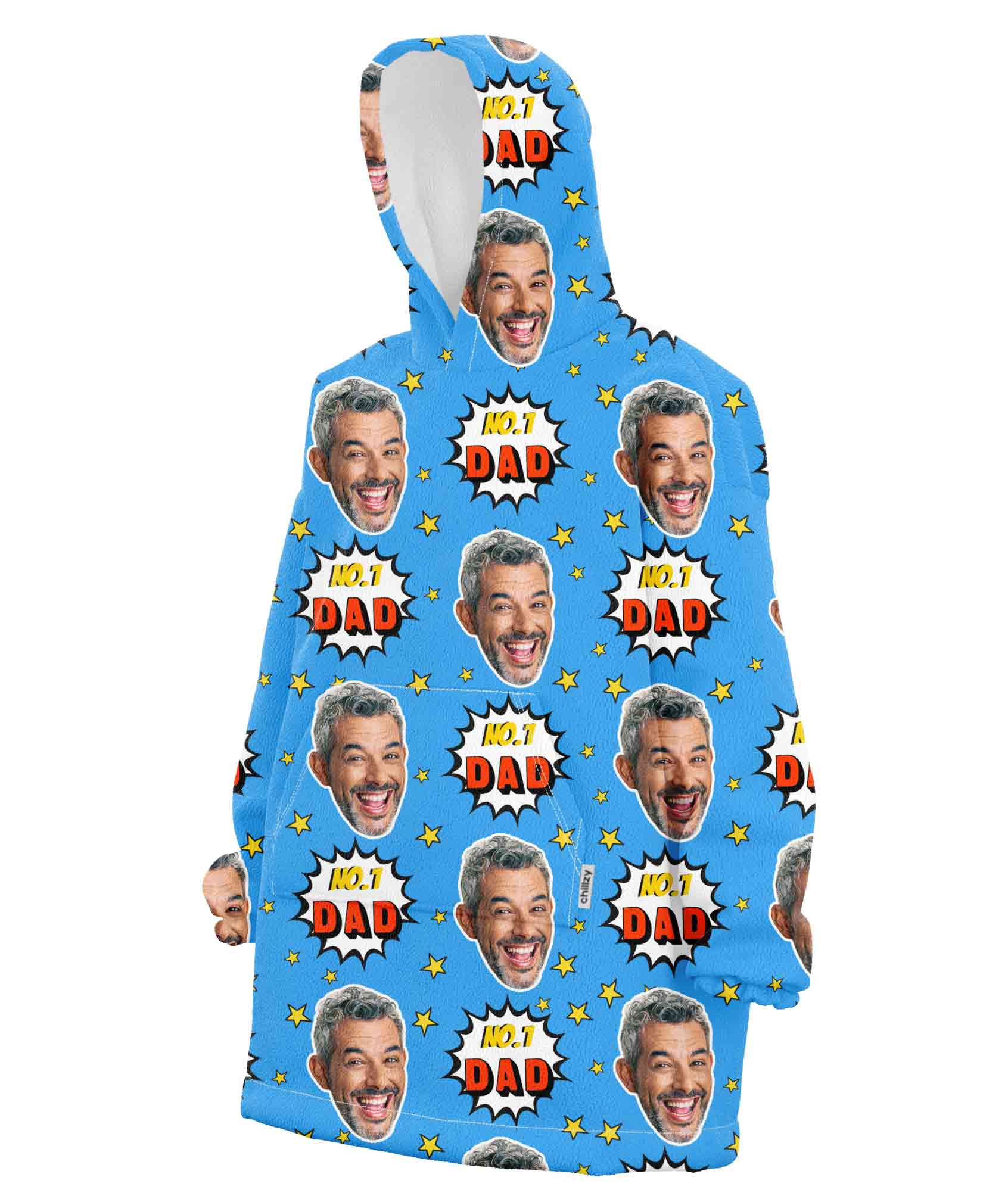 Number 1 Dad Chillzy Hoodie Blanket
