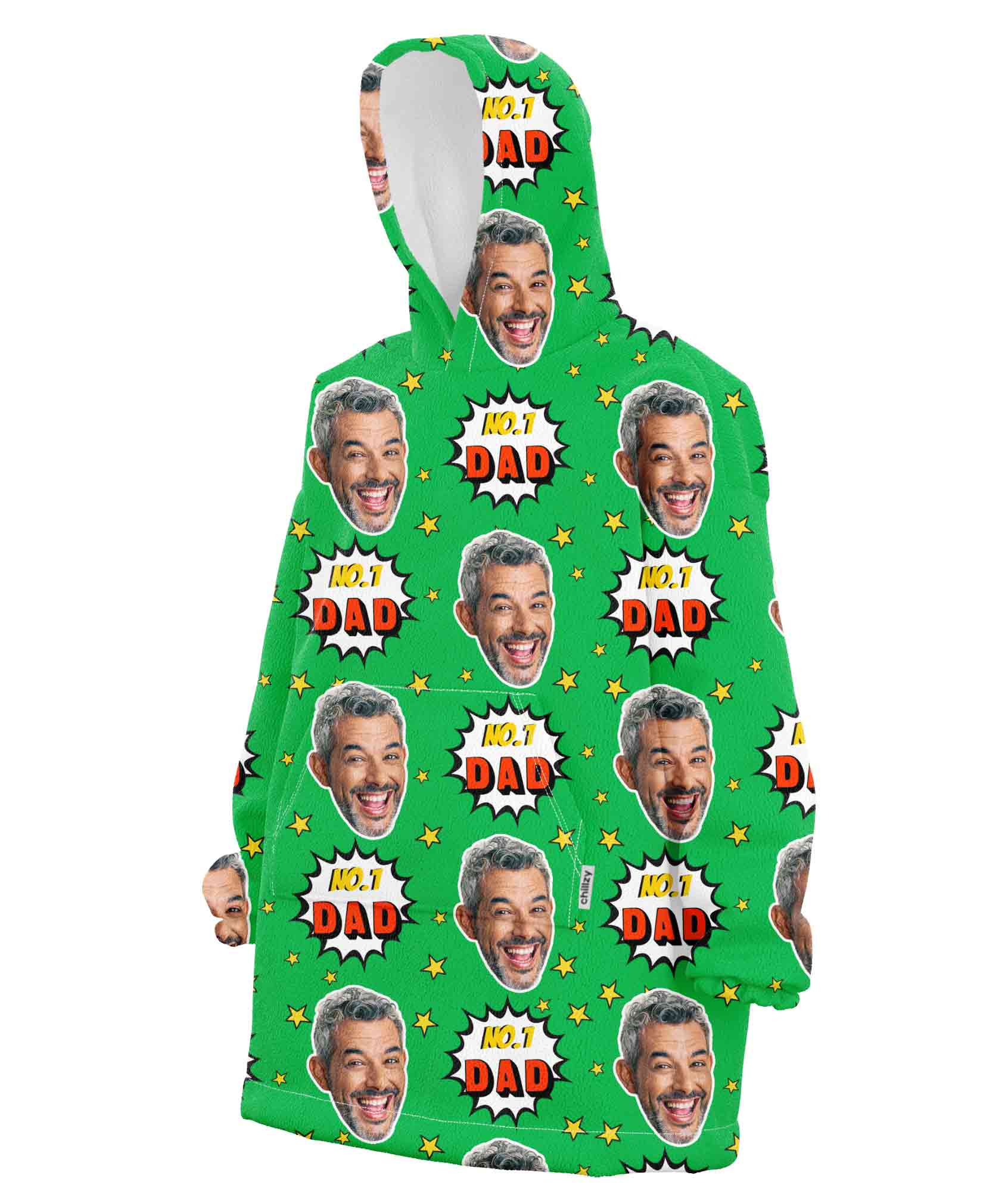 Number 1 Dad Chillzy Hoodie Blanket